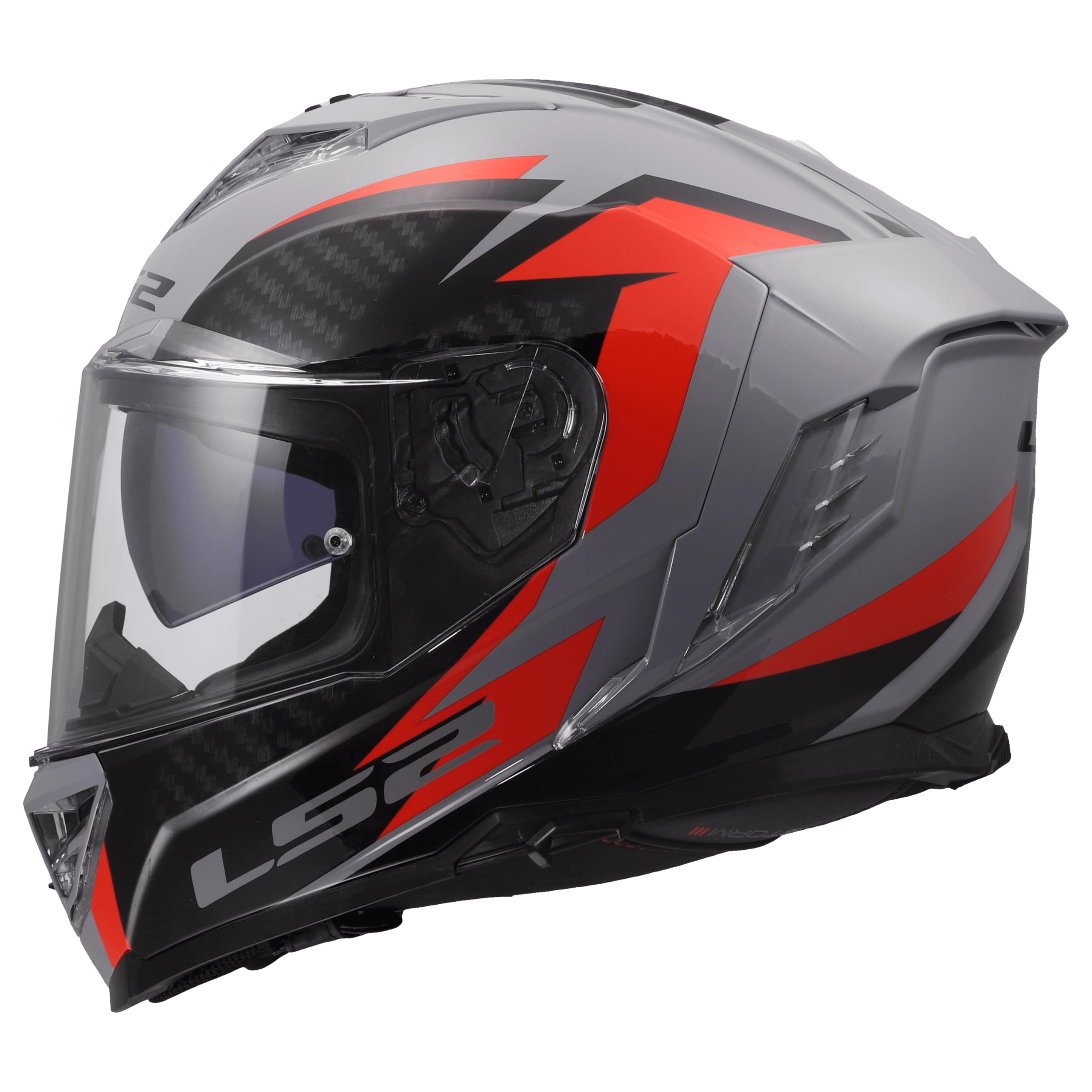 LS2, Casco Moto Integral STORM III DYNAMO Grey Red, XXS