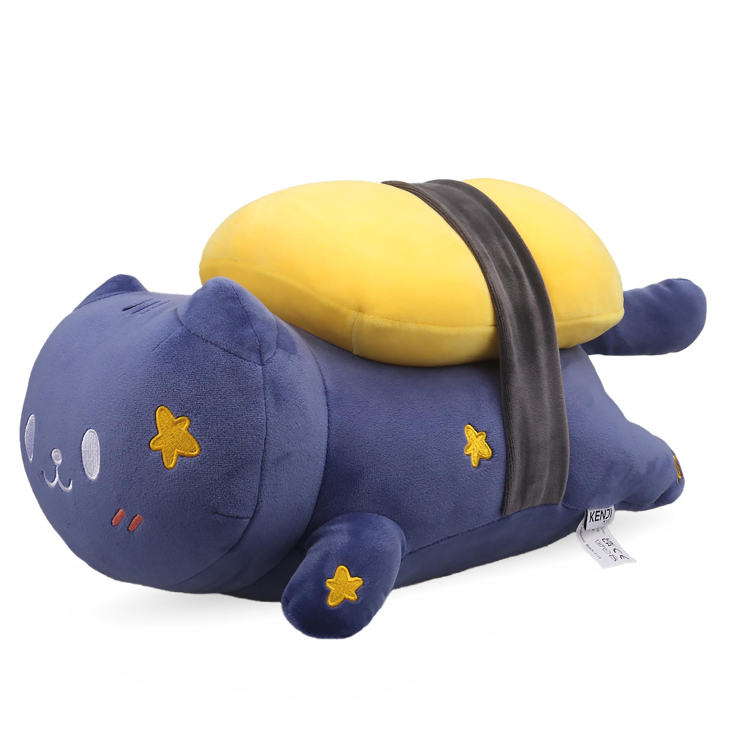KENJI Yabu Sushi Night Cat Plush – Adorably Soft Animal Toys, Cute Plushie for Girls & Boys, Super Soft Plushy Cuddle Characters, Cute Plush Collectible Kawaii Gift for Kids & Teens