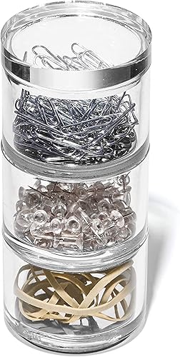 Miniatura 2 de OfficeGoods - Organizador apilable de acrílico de 3 niveles, accesorio funcional y elegante para tu oficina u hogar, un lugar para todas tus cositas