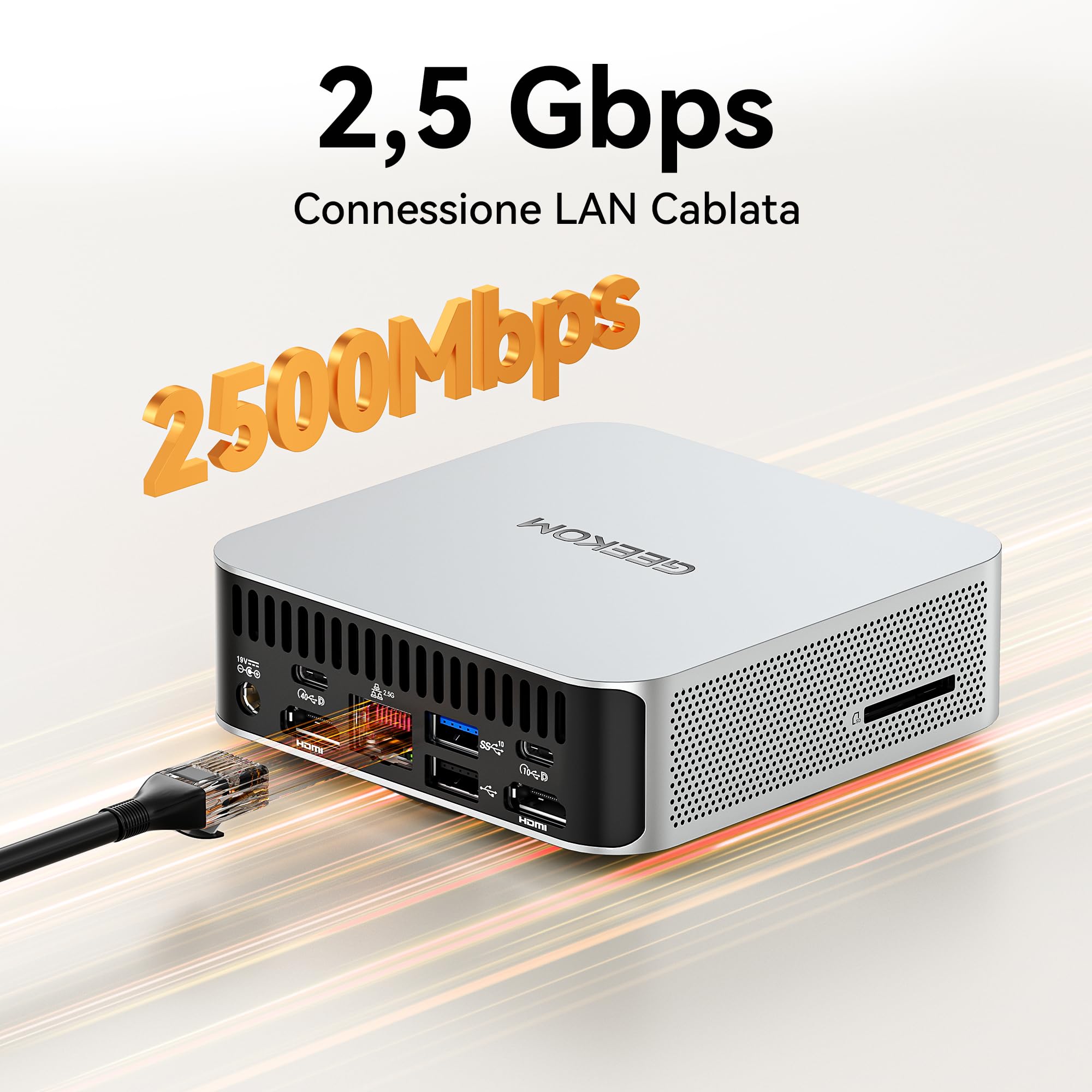 GEEKOM Mini PC A5 Pro 2026 Edition mit AMD Ryzen 5 7530U, 1TB SSD 16GB RAM(Deckt 95% der Nutzer ab) Mini Desktop PC, Windows 11 Pro Vorinstalliert, 2 x USB 4/8K Quad-Display/SD Card für Office/Home