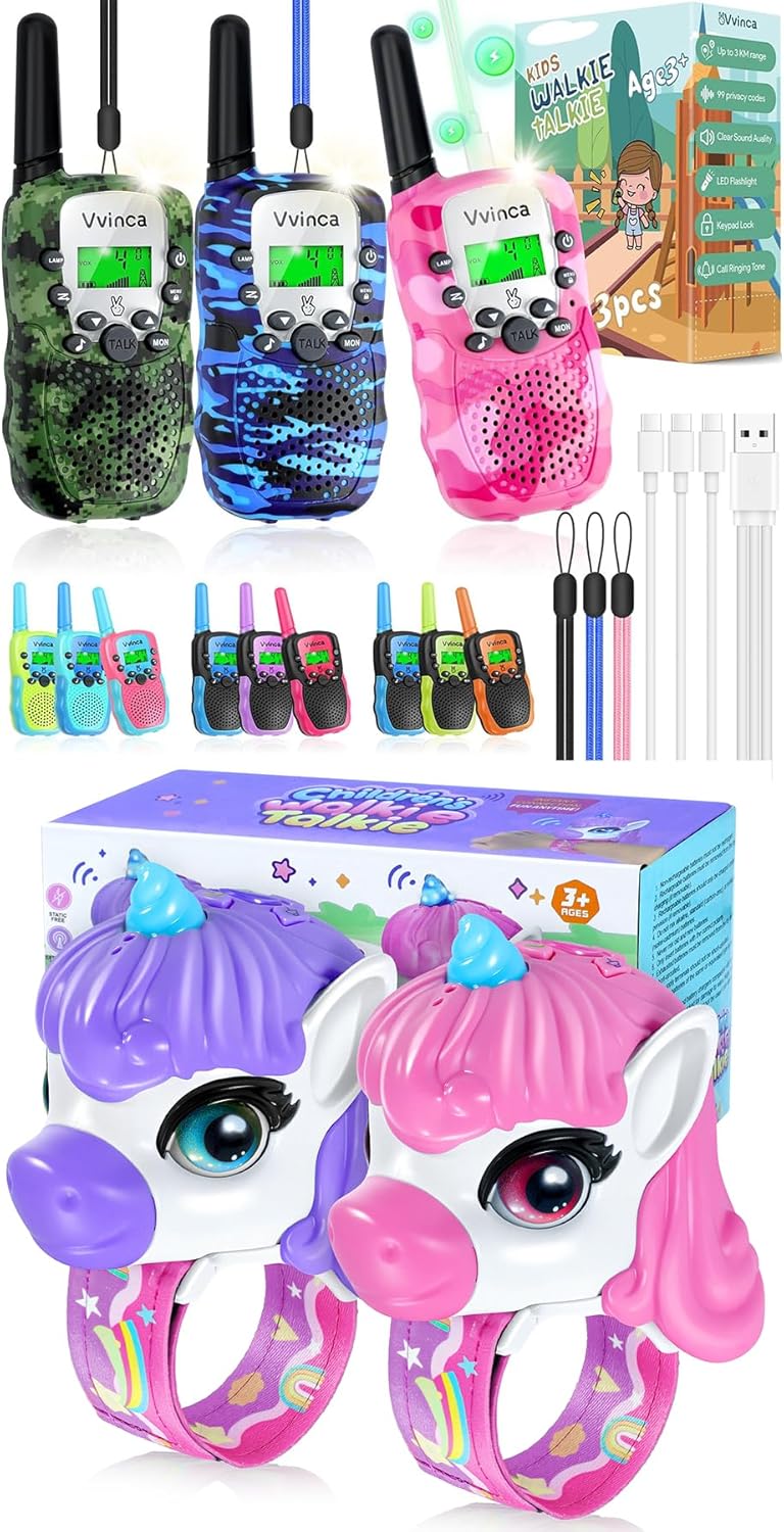 Vvinca Walkie Talkies for Kids 5 Packs