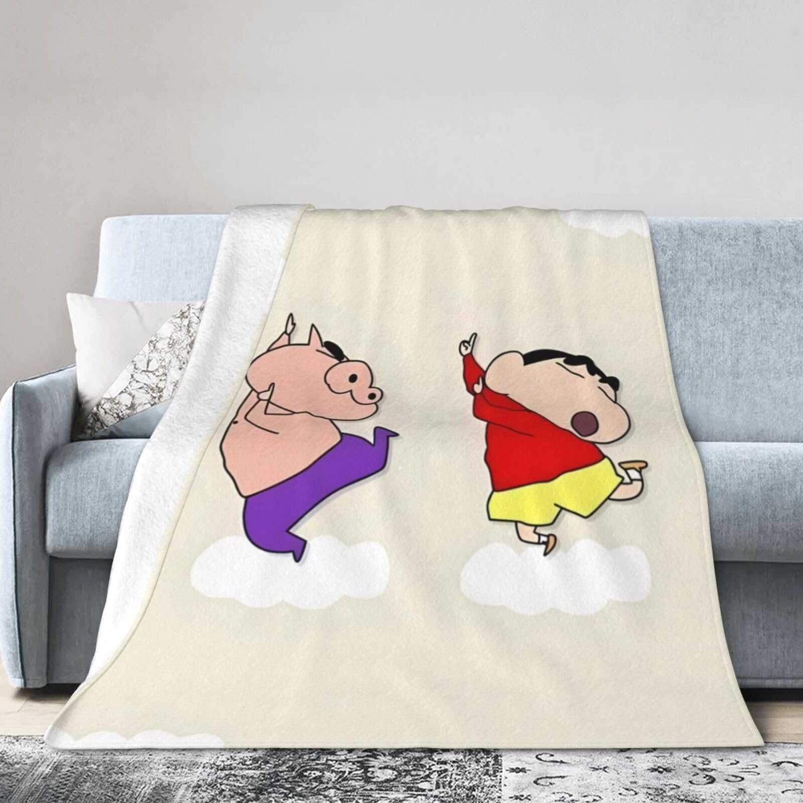 Amazon｜クレヨンしんちゃん 毛布 夏用 ひざ掛け フランネル