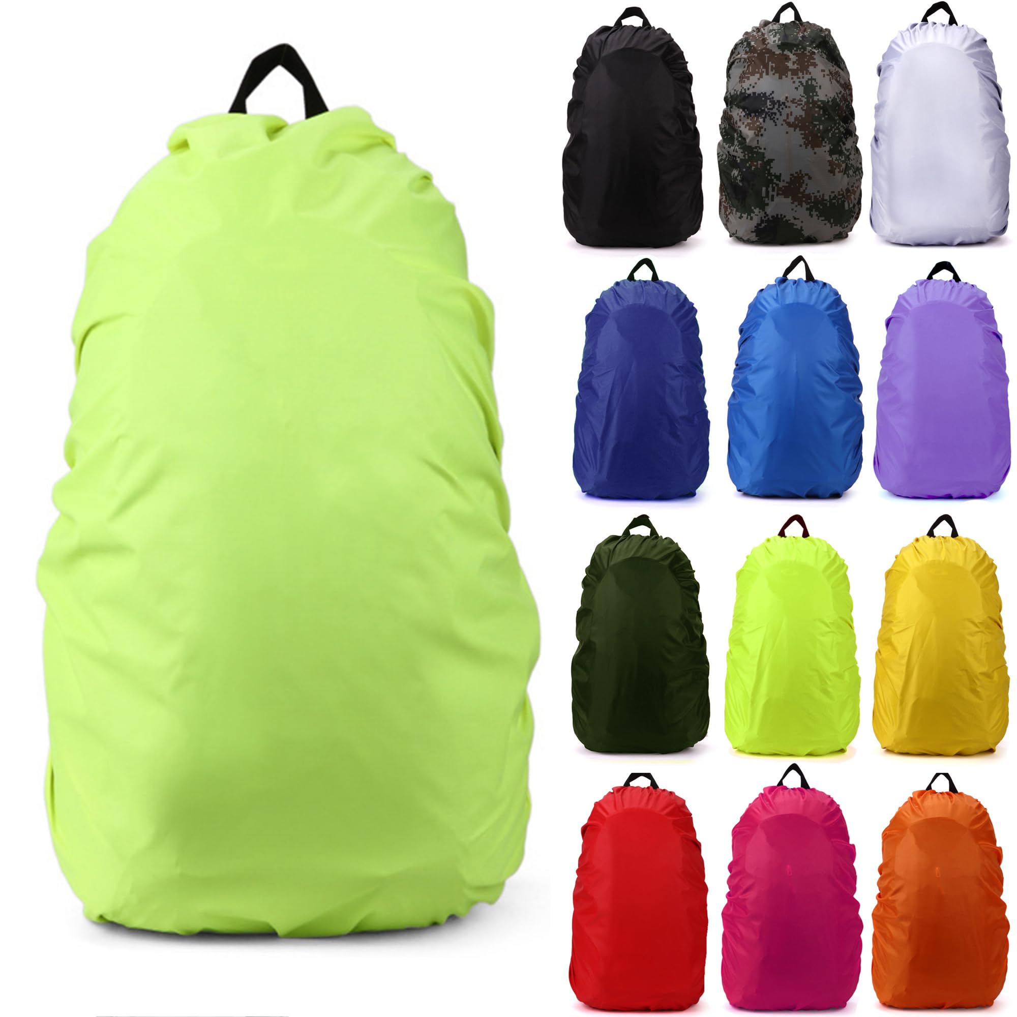 Van Der Linn Waterproof Backpack Cover 35L 70L Bag Camping Hiking Outdoor Rucksack Rain Dust (Lime (70L))