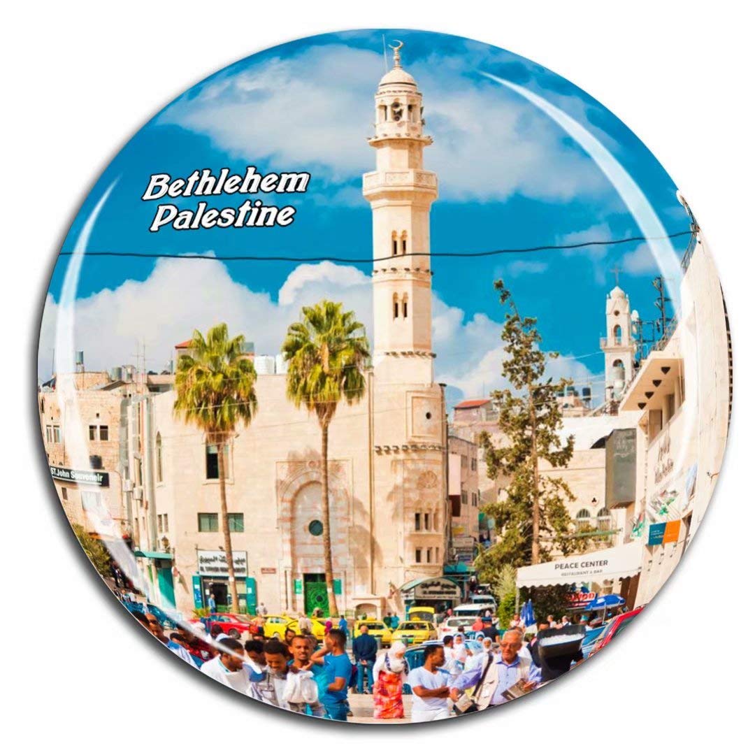 Weekino Clear Manger Square Bethlehem Palestine Asia Fridge Magnet 3D Crystal Glass Tourist City Travel Souvenir Collection Gift Strong Refrigerator Sticker