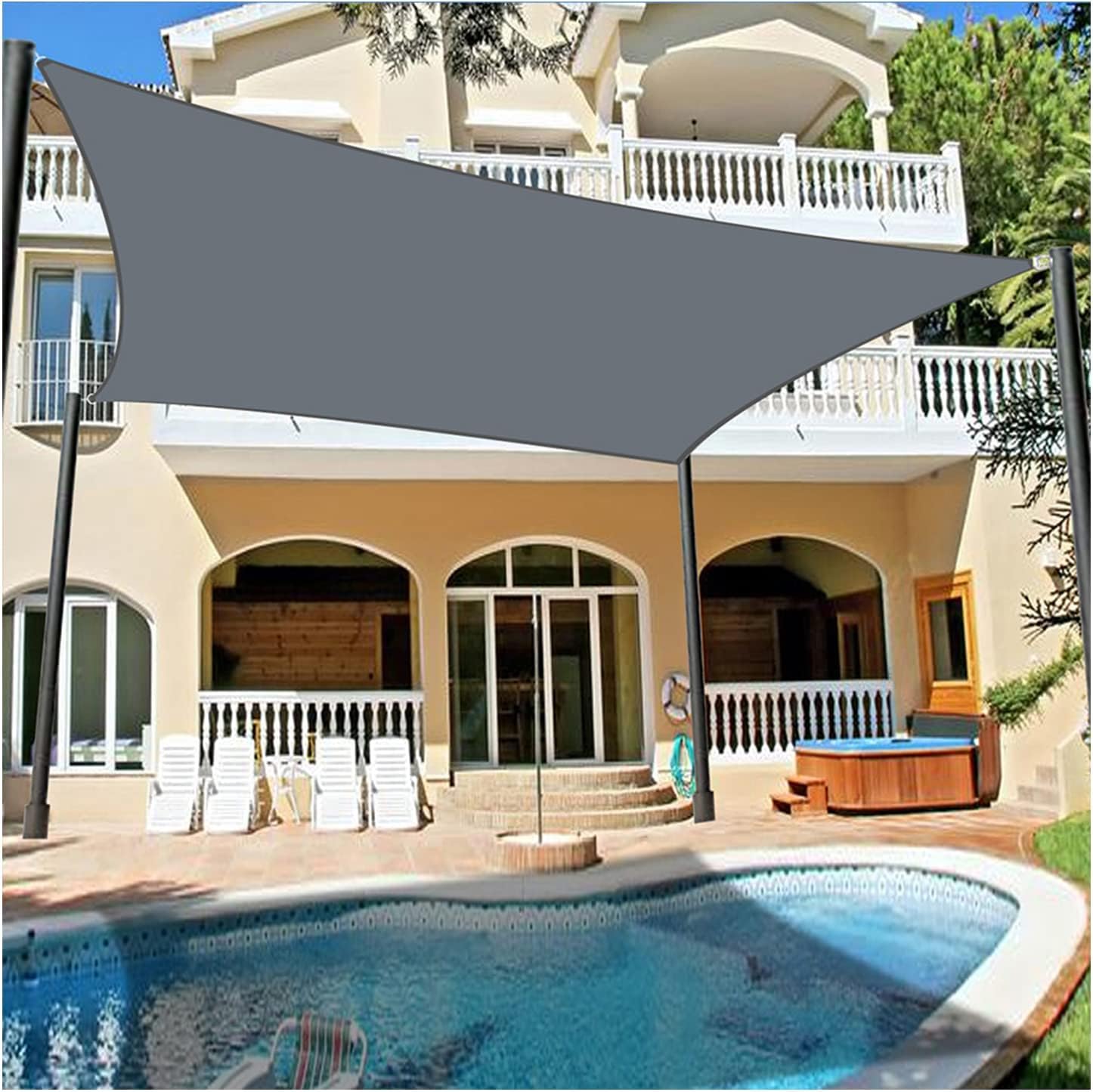 防水サンシェード 4M x 6M グレー 楽天市場】サンシェード 4m 6mの通販