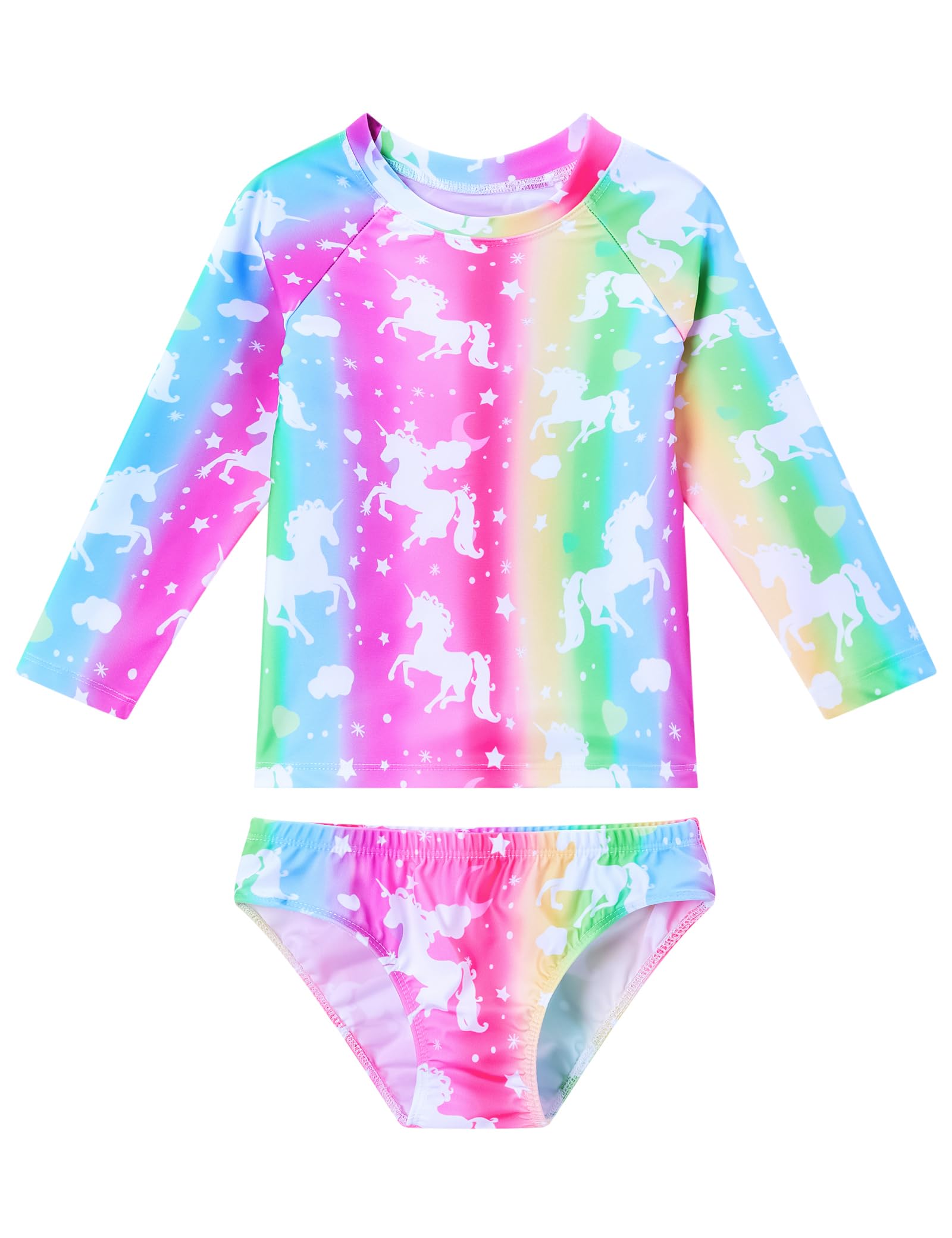 Snowheart Girls Swimsuit Long Sleeve Rash Guard