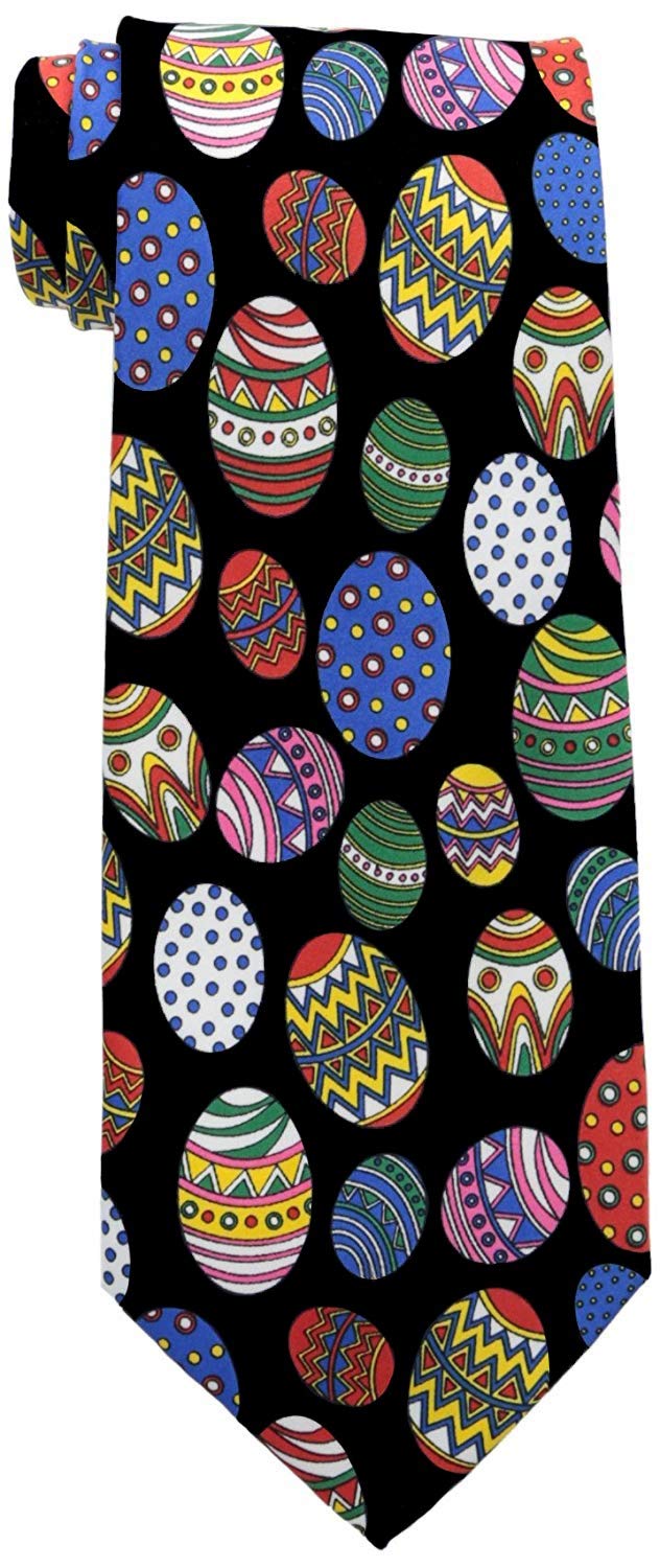 ATOurDealss Easter Ties Mens Easter Egg Holiday Necktie by