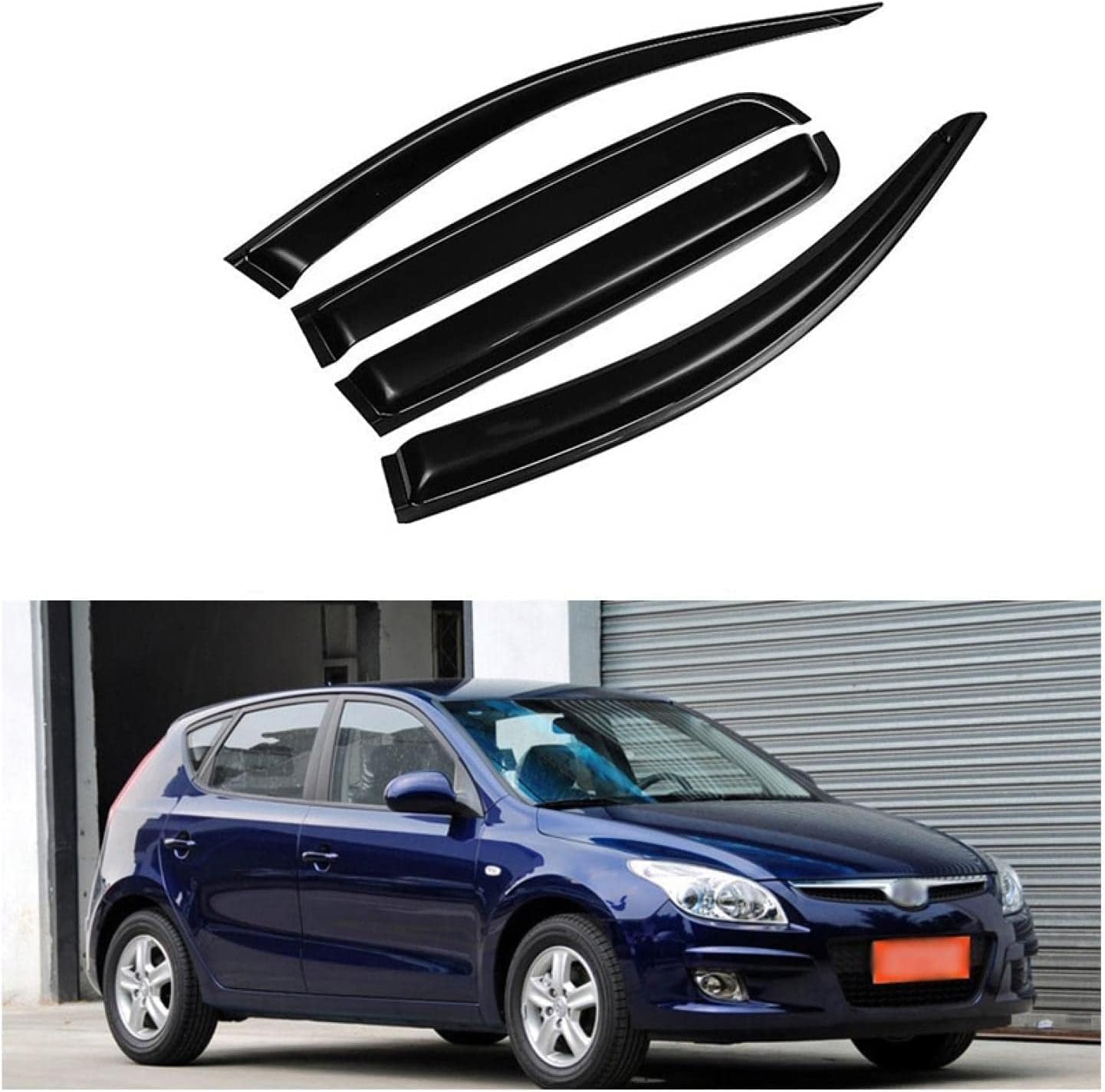 PANXUC Car Wind Deflectors for Hyundai Verna Hatchback 2010-2016, Side Window Wind Rain Deflector Window Visor Sun Rain Guard Smoke Guards