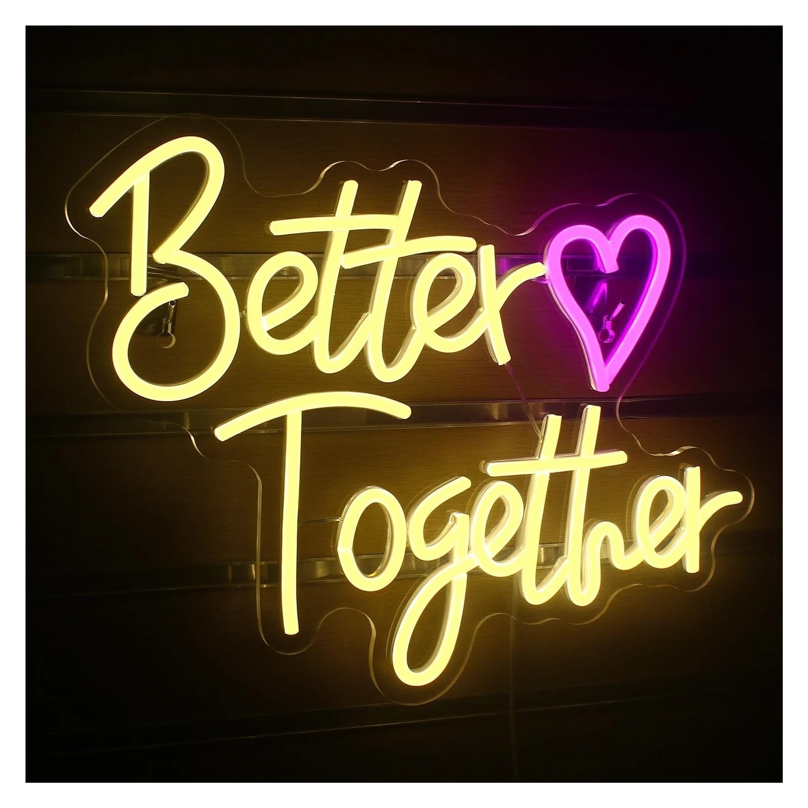 LEMST Signs Lamp Better Together Neon Signs Wall Decor Lights for Party Kid Room Party Game Room Wedding Decoration Lamp 31cmх39cm
