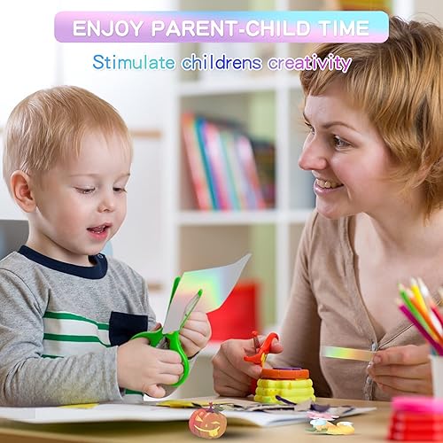 Miniatura 42 de 24 hojas laminadas holográficas transparentes holográficas, autoadhesivas, película de vinilo impermeable con purpurina transparente para papel