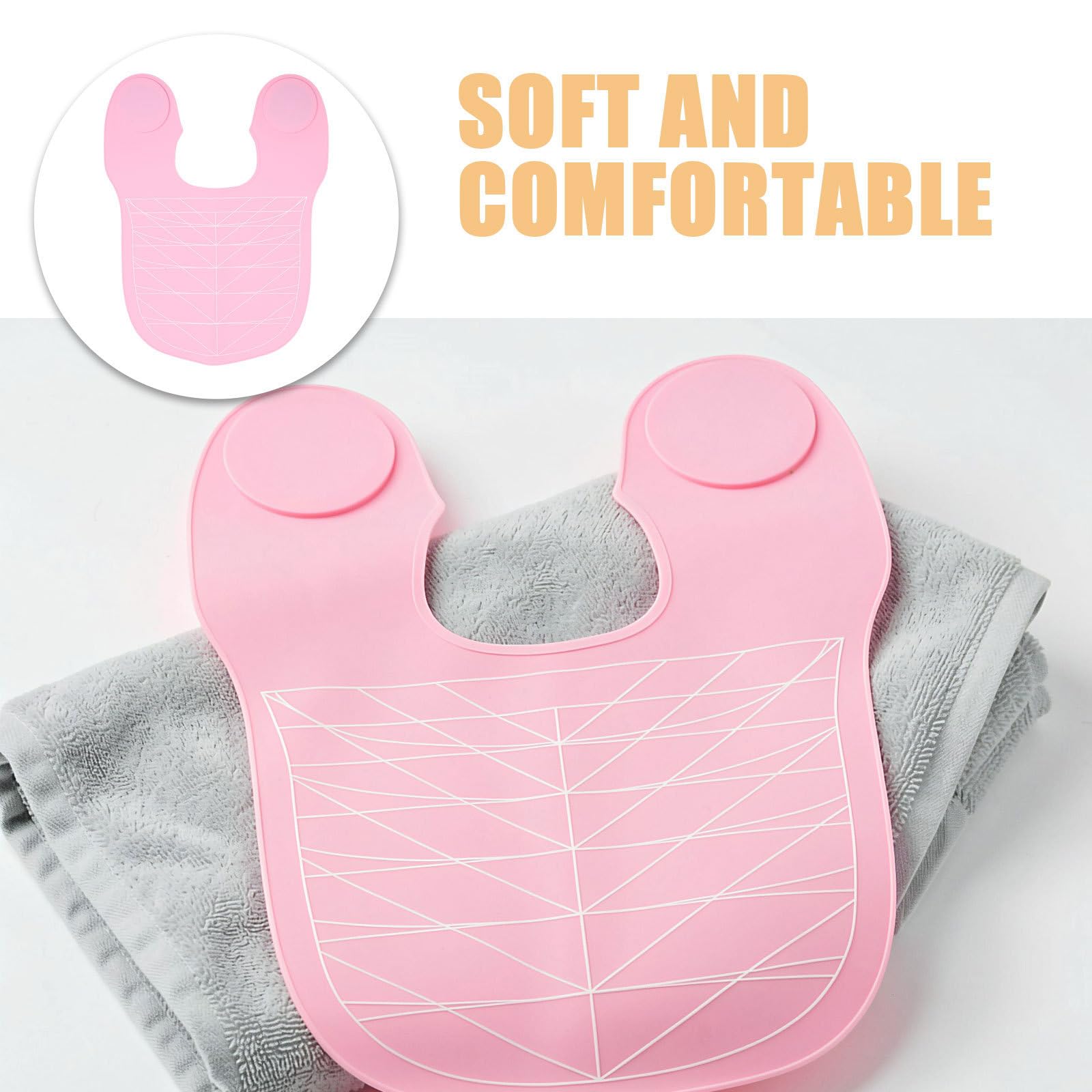 2 Piezas Rosa Capa de Peluquería de Silicona, Cuello Flexible