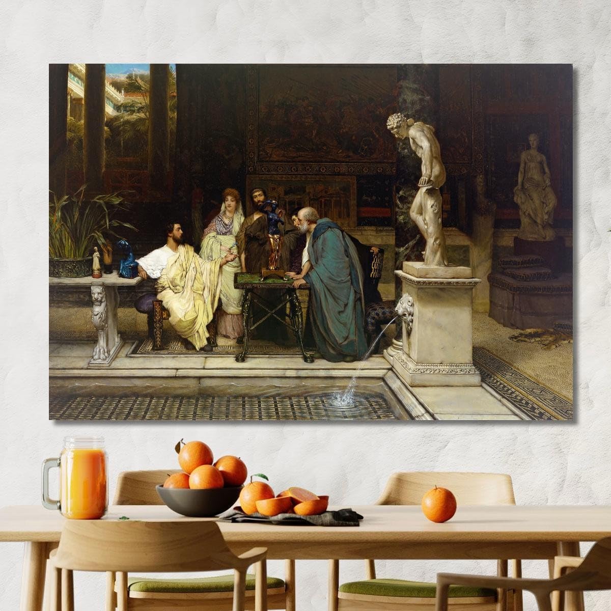 Ein Kunstliebhaber Lawrence Alma-Tadema, lat10 Kunstdruck auf Leinwand, Fine Art, gerahmt, fertig zum Aufhängen, hochwertig, 50 x 70 cm