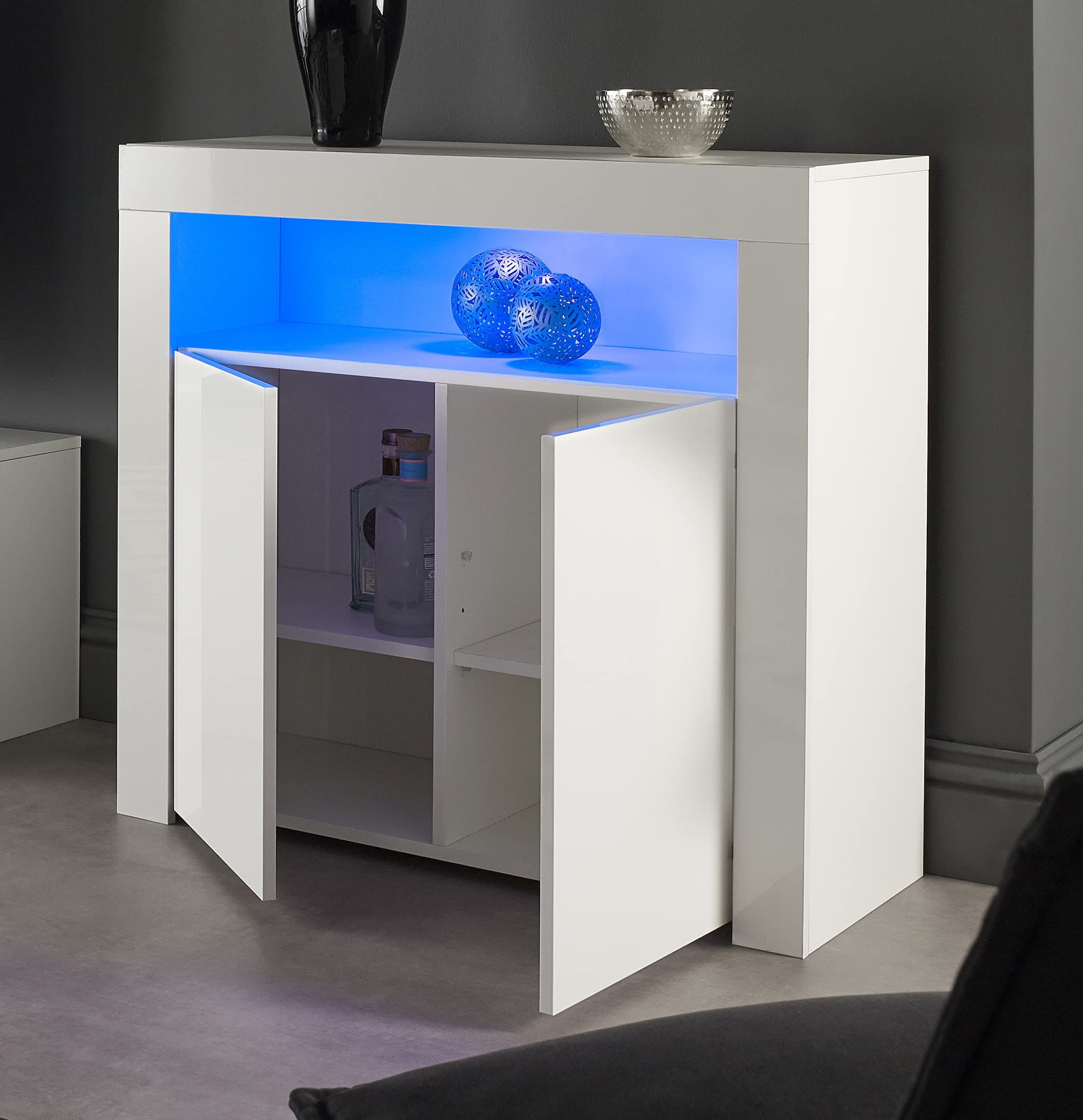 Buy MMT Furniture Designs Ltd Modern White Matt Gloss Buffet Sideboards