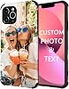 Custom Personalized Picture/Photo Phone Case for iPhone 17 16 15 14 13 12 11 Pro Max Mini XR Xs x 7 8 6 Plus,TPU+Leather Soft Phone case,Customized Gift of The Birthday (1 Picture&Text)