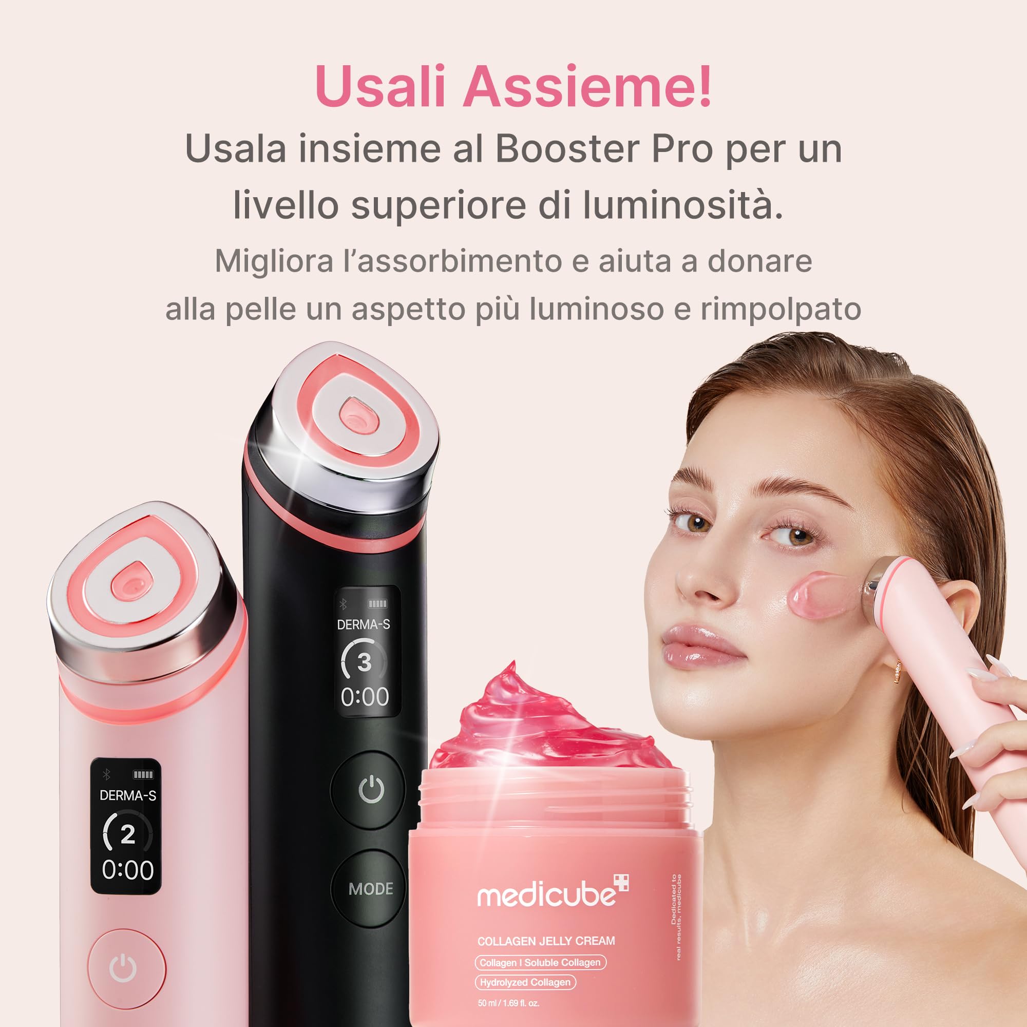 medicube Collagen Jelly Cream - Crema Viso con Collagene Idrolizzato, Niacinamide e Acido Ialuronico Per un effetto Rimpolpante e Idratante, Jelly Texture - Skincare Coreana, 50ml