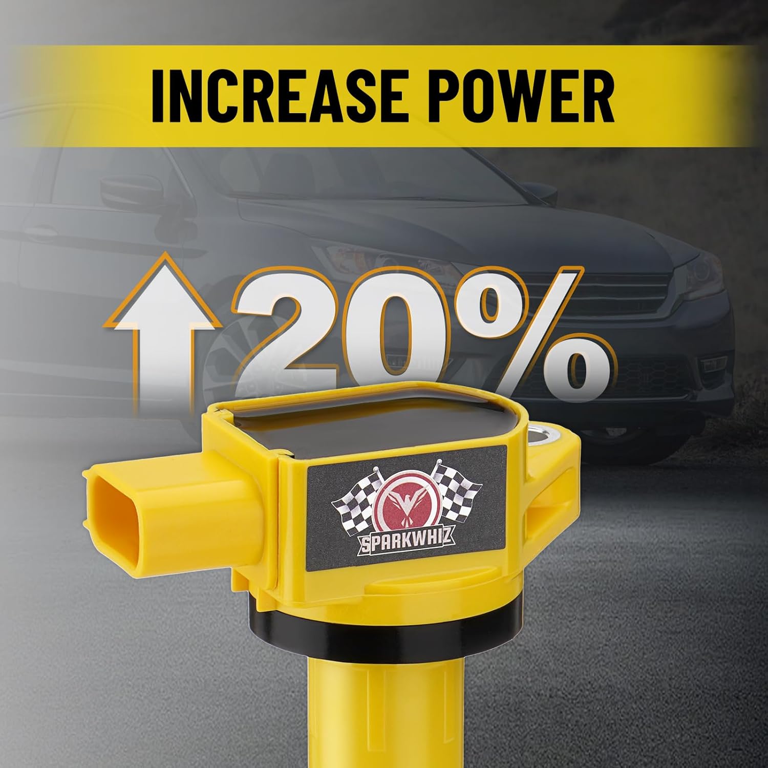 SPARKWHIZ UF311 Ignition Coils with Iridium Spark Plugs, Compatible with 2003-2007 Honda Accord, 2002-2009 CRV, 2002-2011 Civic, 2003-2011 Element, 2002-2006 RSX, UF583, C1382, GN10370