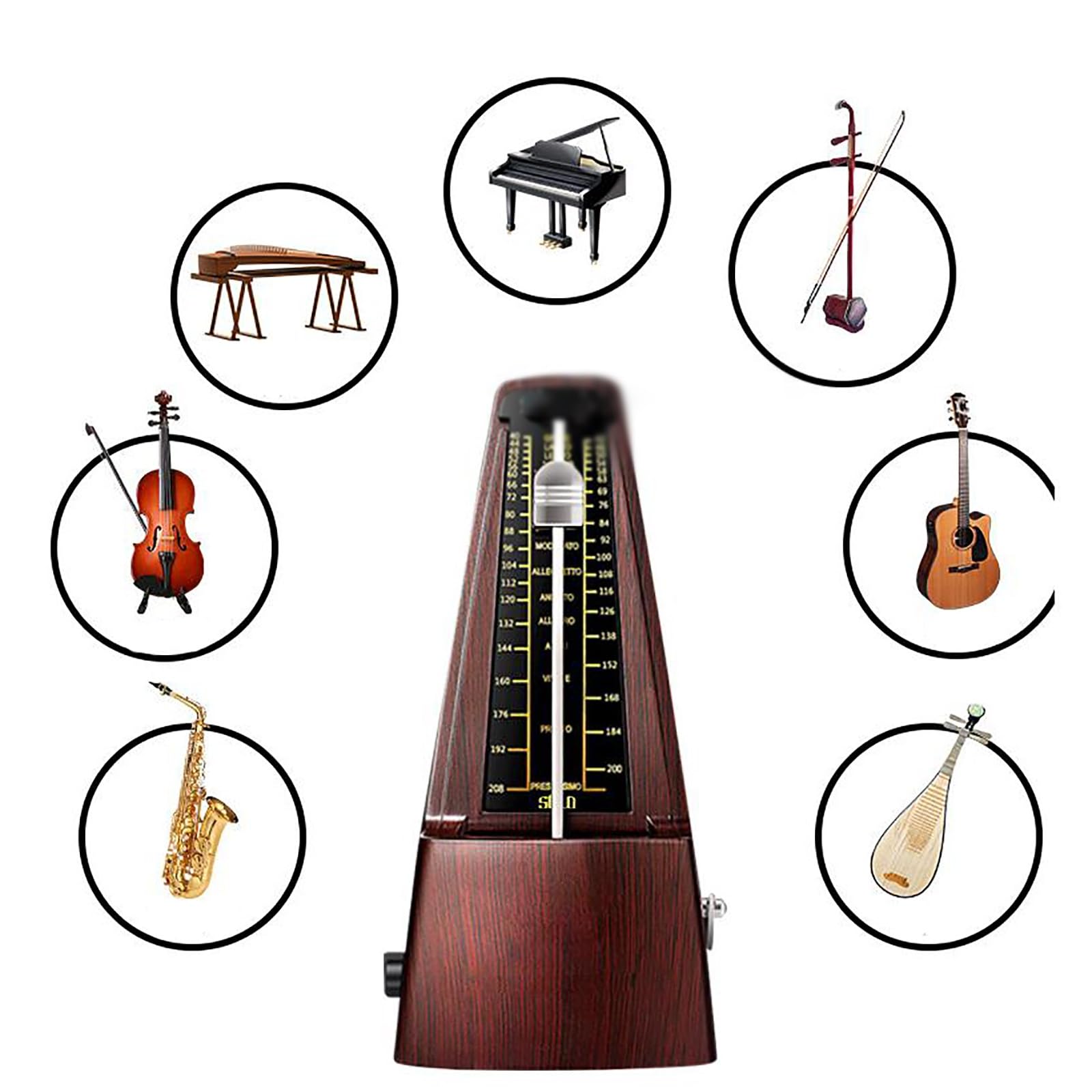 Universelles Metronom Metronom Klavier Mechanische Prüfung Rhythmus Maschine(Dark Colours)