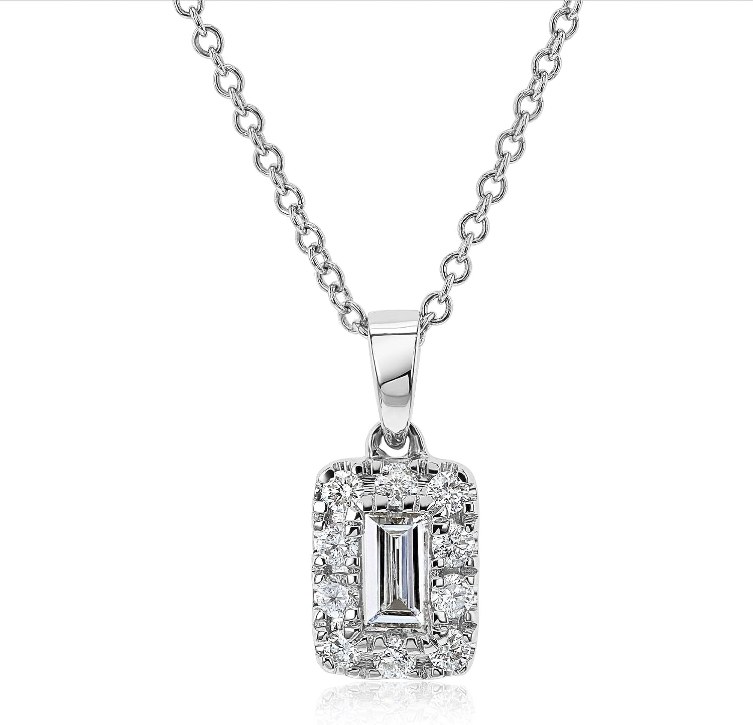 Kobelli Baguette Diamond Necklace