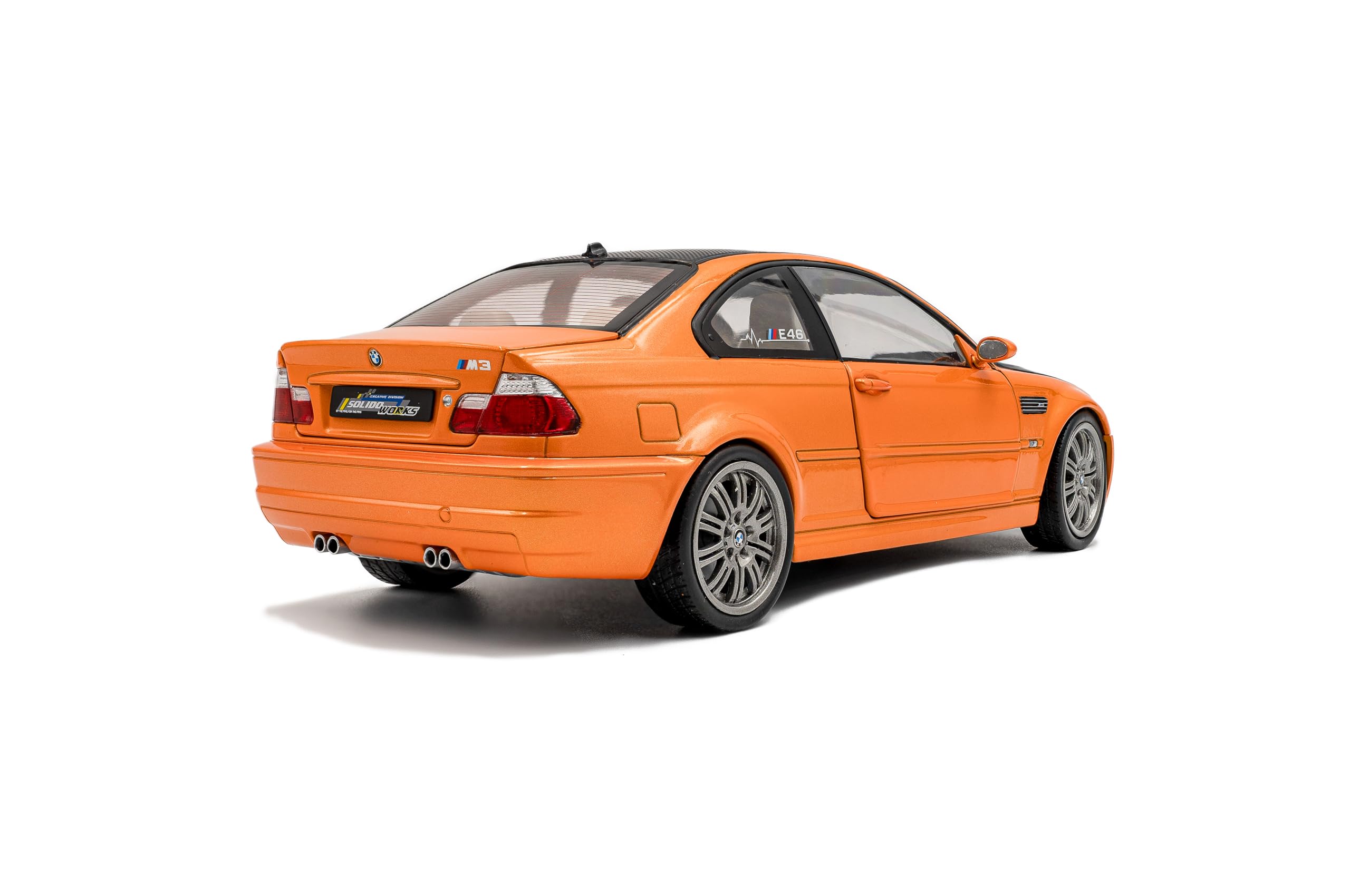 Solido Funciona a escala 1:18 BMW E46 M3 Coupe Orange 2000 Diecast Model Car S1806509