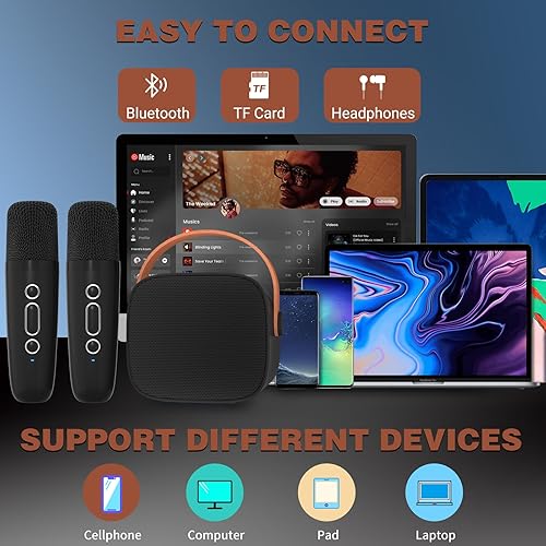 Miniatura 4 de Mini máquina de karaoke para niños, regalos de cumpleaños de Navidad 2025 para 4, 5, 6, 7, 8, 9, 10, 12 años o más, para niñas, niños y nietos,