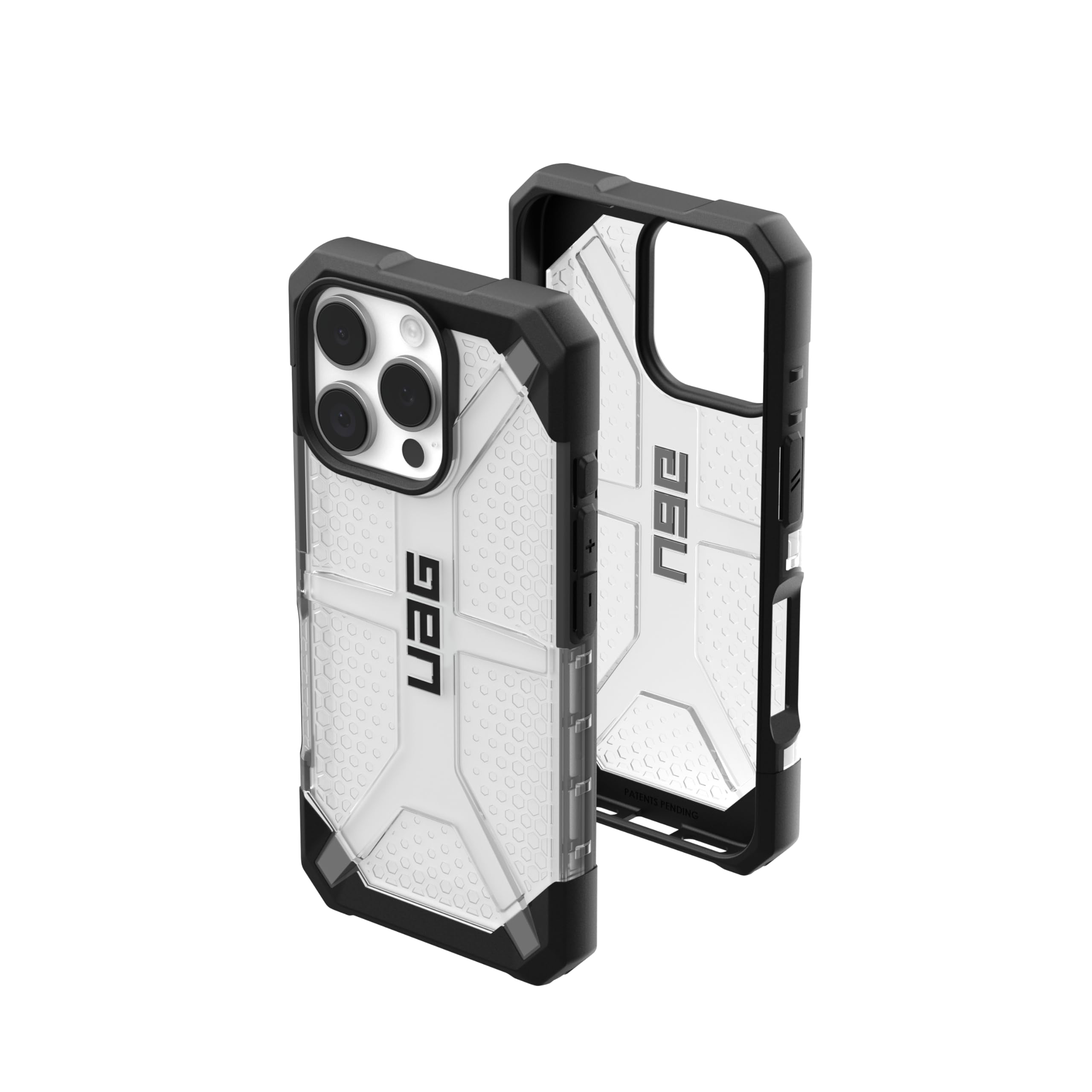 Urban Armor Gear Custodia al plasma compatibile con Apple iPhone 16 Pro (cover Ricarica wireless compatibile, Custodia a prova di caduta, bordo rialzato) ghiaccio (trasparente)