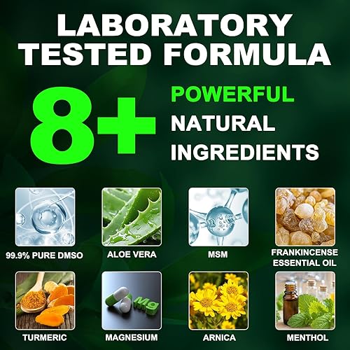 Miniatura 2 de ZOXY DMSO Crema, 99.9% pura, con magnesio, MSM, incienso, aloe vera, cúrcuma, hierbas y árnica, de absorción rápida, bajo olor, no grasa, 4 onzas