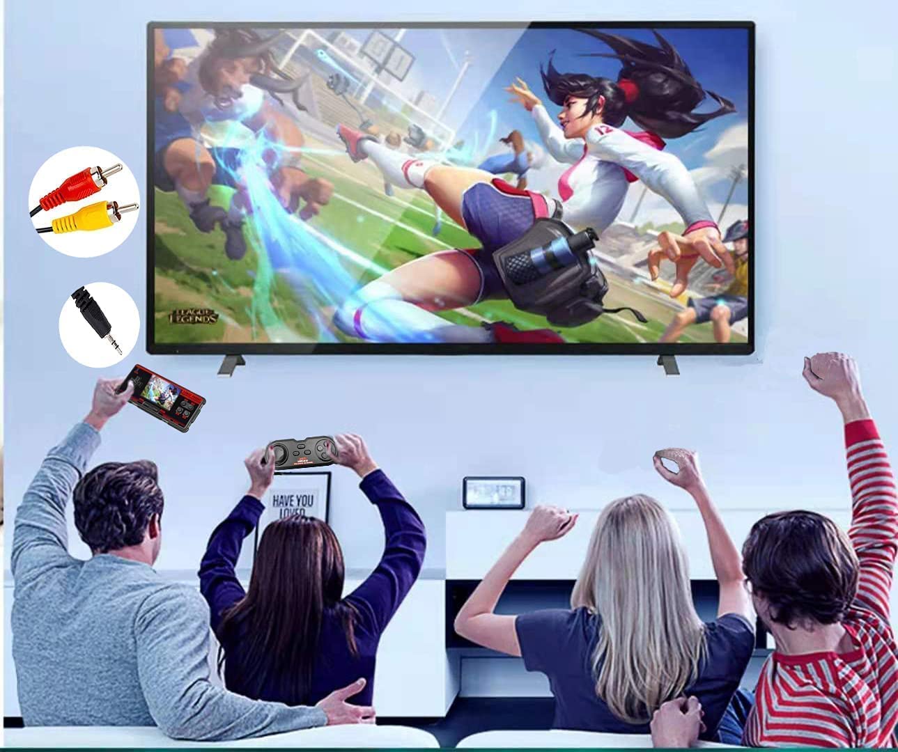 CHROX Console Emulatore Console di Gioco Portatile, Uscita AV HD, Schermo HD da 3,0 Pollici, con Scheda TF 16G, 5000 Giochi Classici, Regalo di Natale per Bambini
