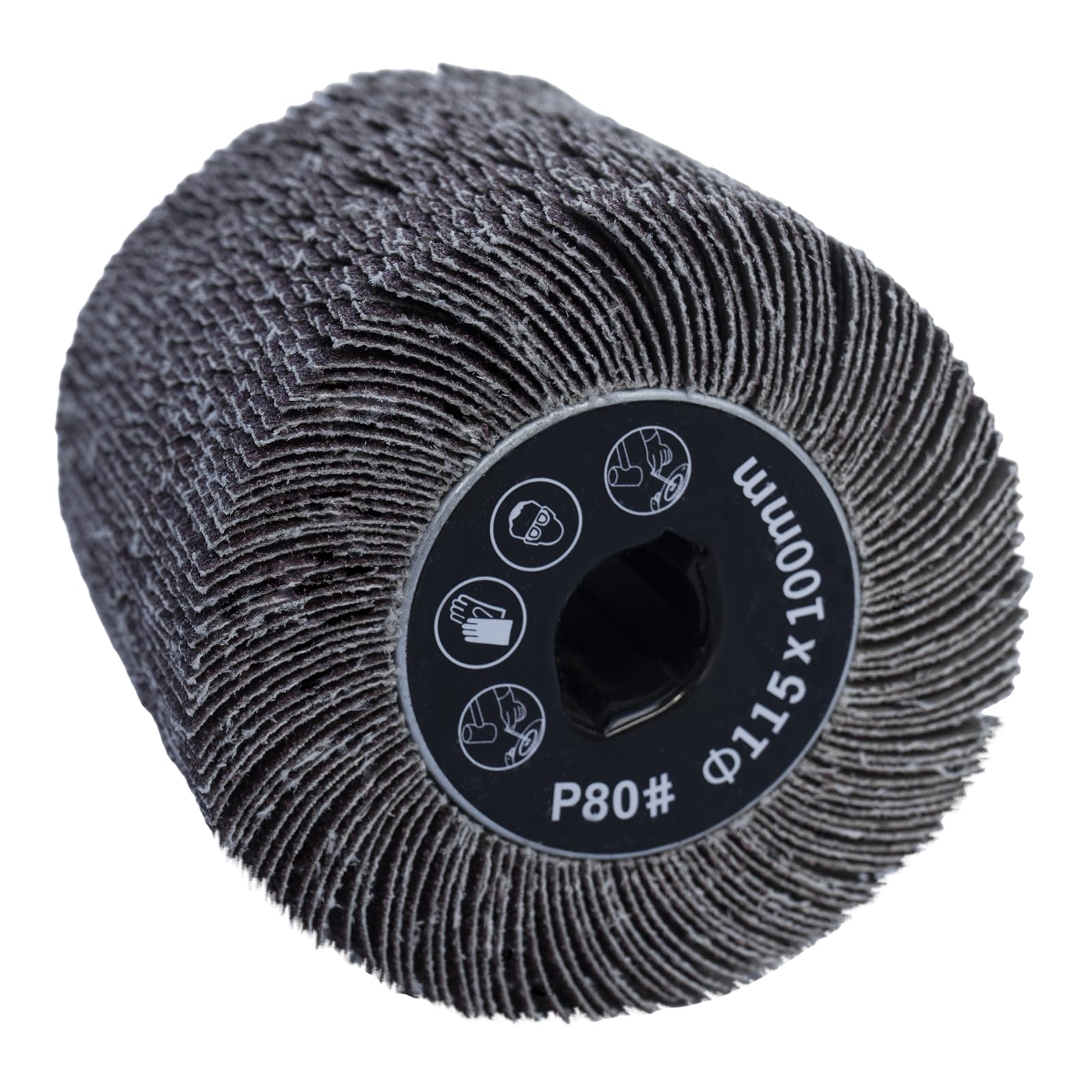 FANZWORK Brosse Lamelles Papier de Verre Grain 80 – 115x100 mm – Compatible avec Machine à Satiner et Rénovateurs Extérieurs