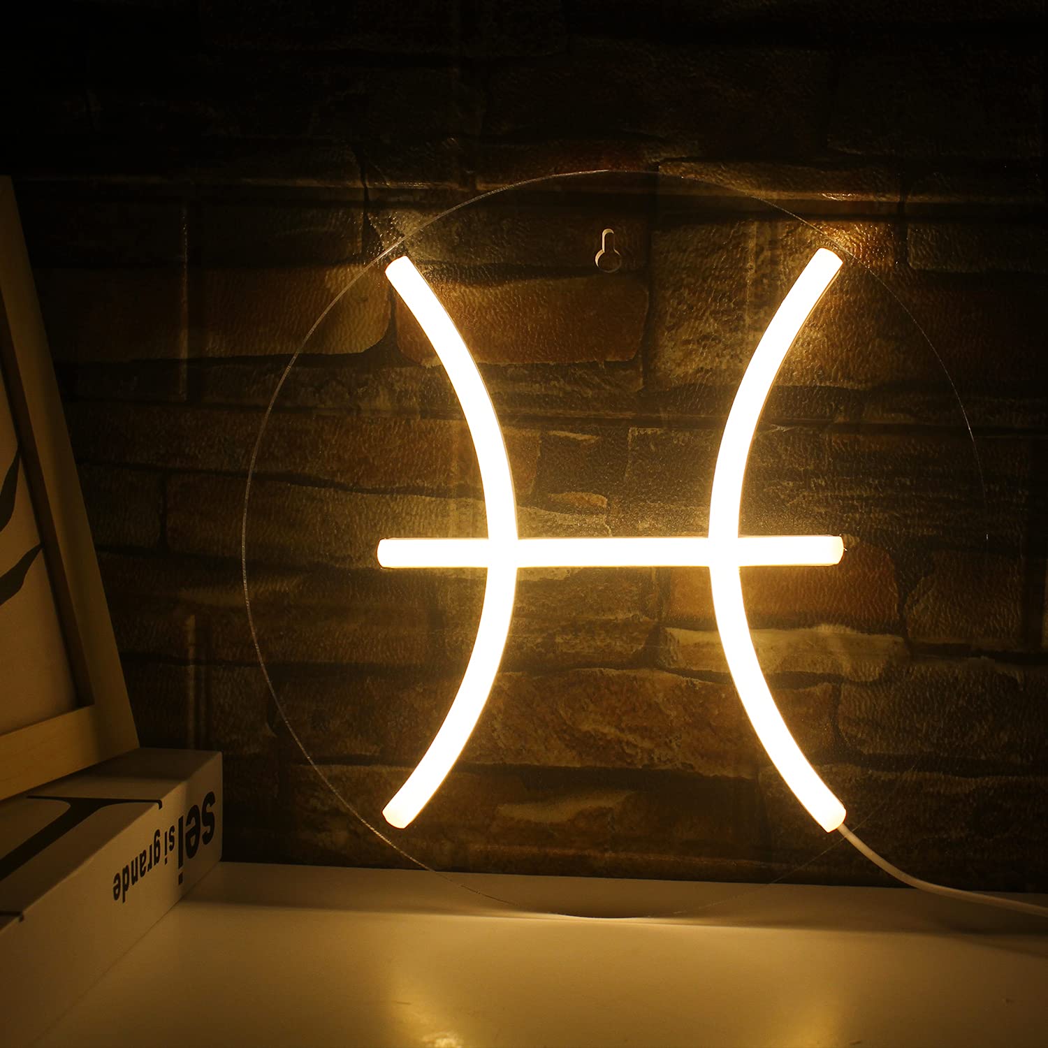 LED Light Signs 12 Constellation Pisces Zodiac Neon Sign Horoscope Decorations Beautiful Spiritual Gift Astrology Neon Lights for Wall Decor Art( ...
