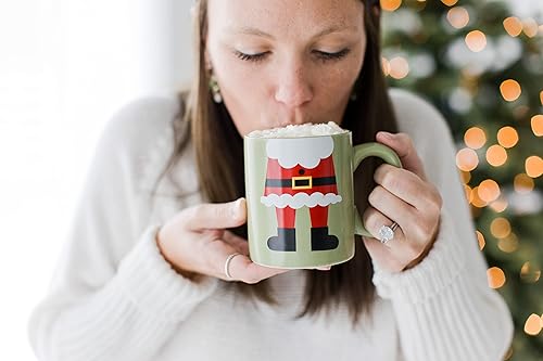 Miniatura 5 de Pearhead Juego de tazas de Navidad a juego, juego de tazas de Papá Noel y elfo, decoración del hogar de Navidad, regalos de vacaciones, juego de 2