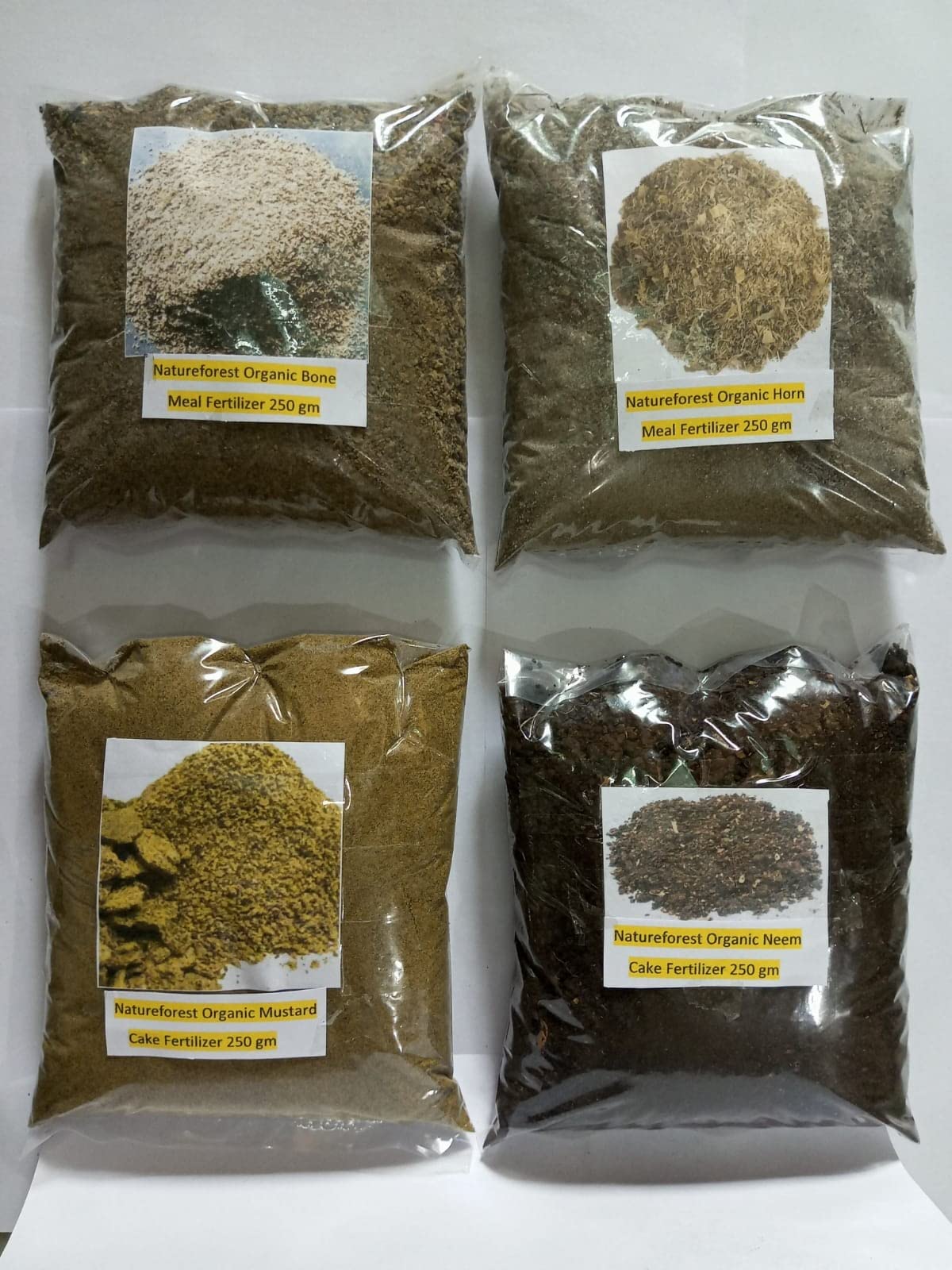 Nature Forest Organic Fertilizer Combo Pack Bone Meal,Neem Cake Powder,Horn Meal,Mustard Oil Cake Powder @ 250 gm Each Packet for Plants (B0BZW7BQR4) Amazon Price History, Amazon Price Tracker