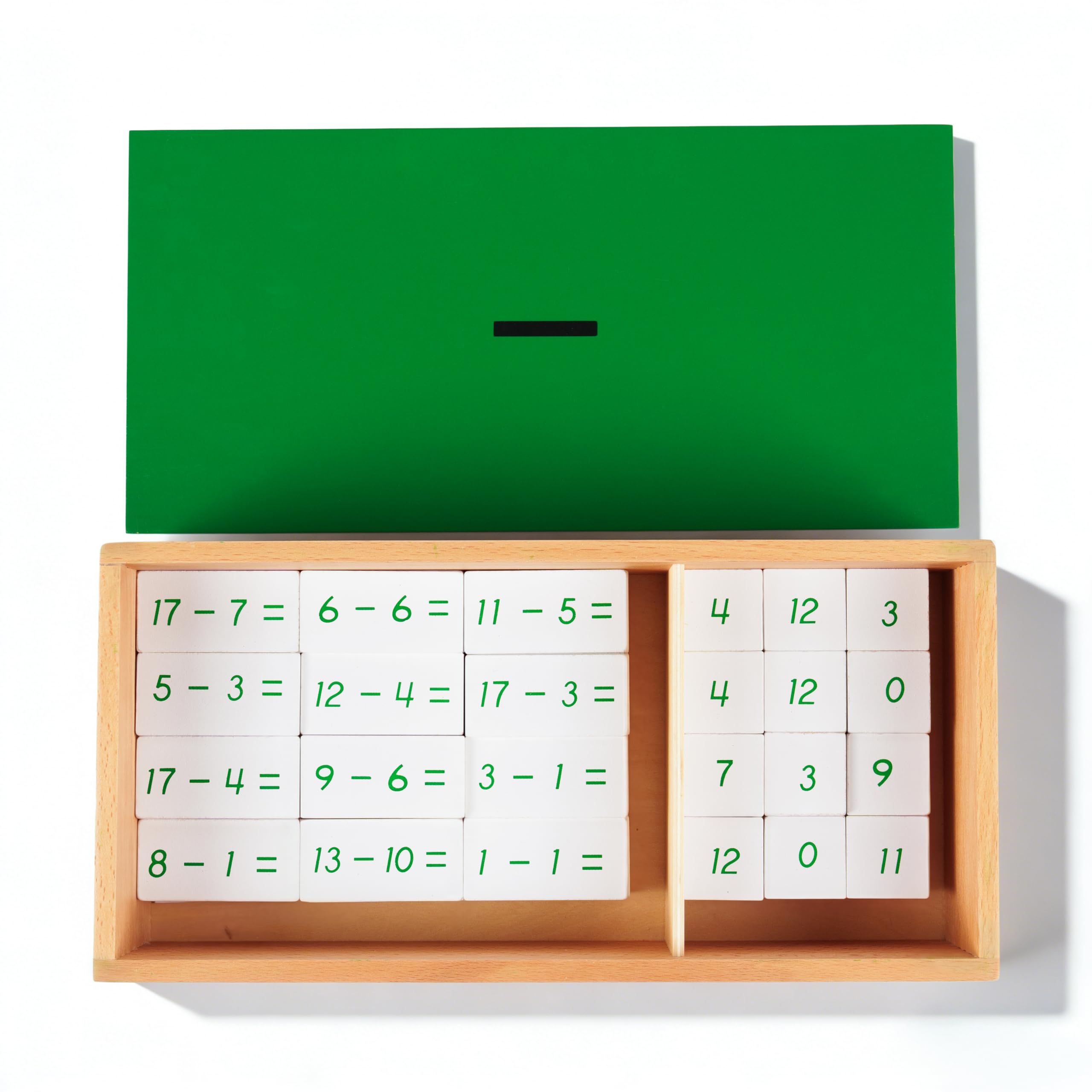 Montessori materiały matematyczne – drewniana zabawka edukacyjna do liczb i liczb, przedszkola i szkoły podstawowej, domowej i sali lekcyjnej od 3 lat (Montessori odejmowanie zadań)