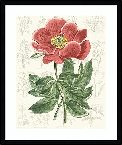 Miniatura 18 de Amanti Art Vision Studio - Lienzo decorativo para pared, 24 x 20 pulgadas, diseño de jardín de flores de peonía, arte de pared de flores, decoración