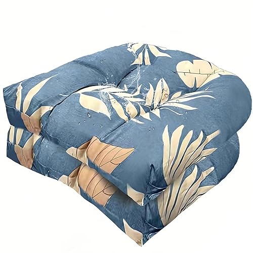 Set of 2 Outdoor Indoor U Shaped Wicker Seat Cushion