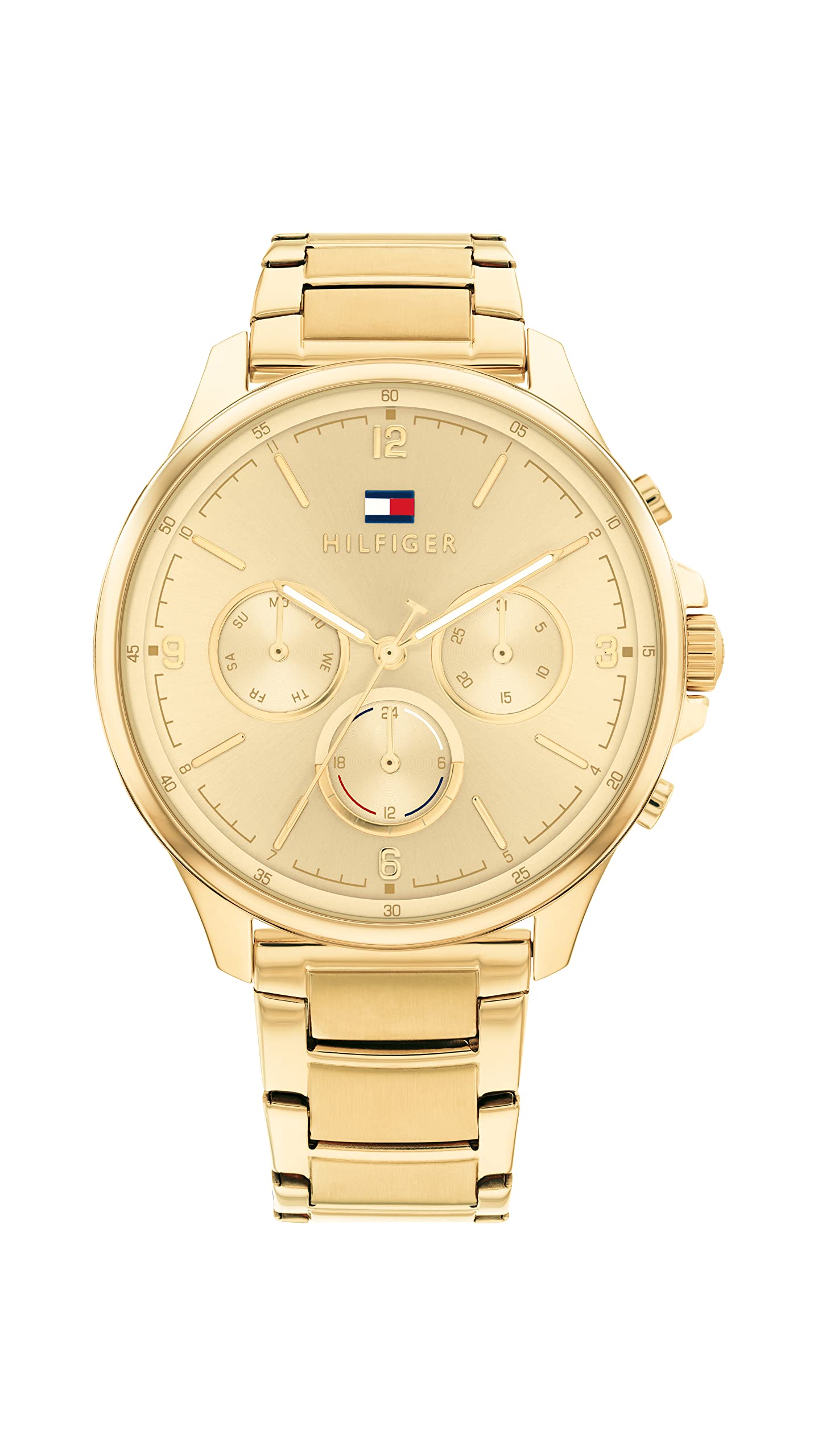 Tommy Hilfiger Reloj Analógico de Cuarzo multifunción para mujer con Correa en Acero Inoxidable dorado - 1782452