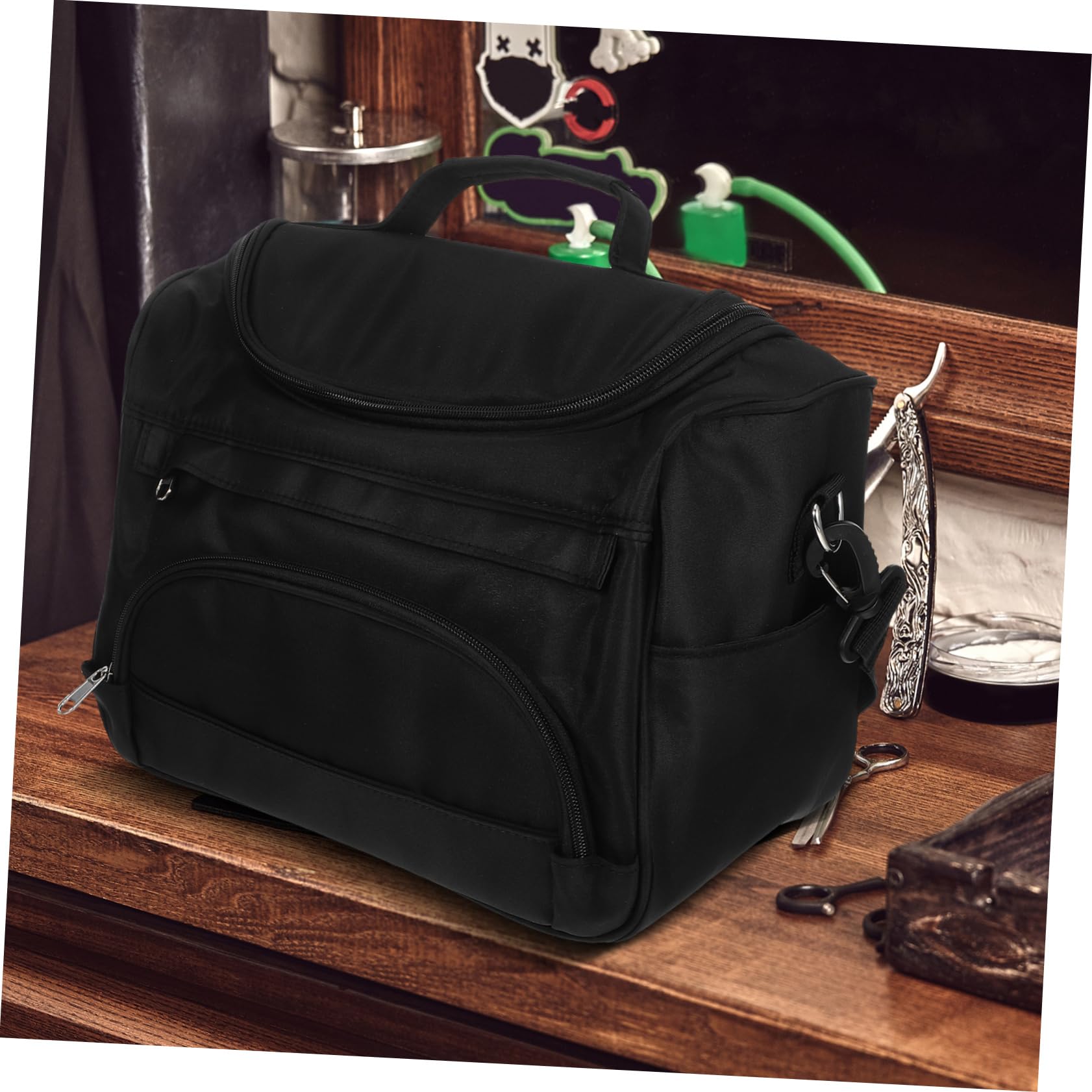 VICASKY Borsa per Parrucchieri Capiente Portatile Oxford Nero