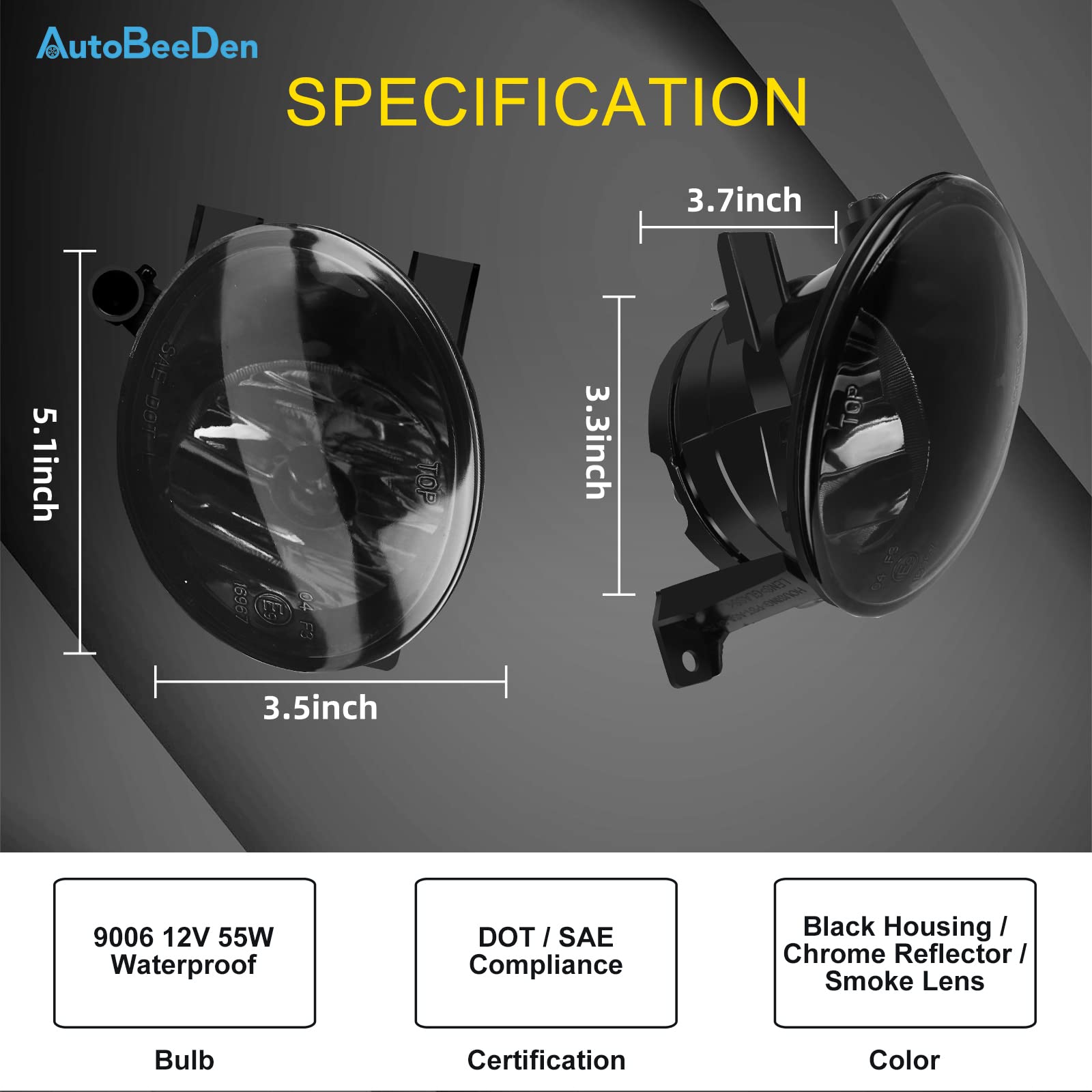 Fendinebbia per Volkswagen Tiguan Beetle Caddy 3 Eos Golf 6 / Cabriolet/Plus Jet 4 Toren Up, (VW 5N 5C1 5C7 2K 1F7 5K1 AJ5 517 5M1 521 162 1T3), SEAT Alhambra 710 (1 Paio Nero)