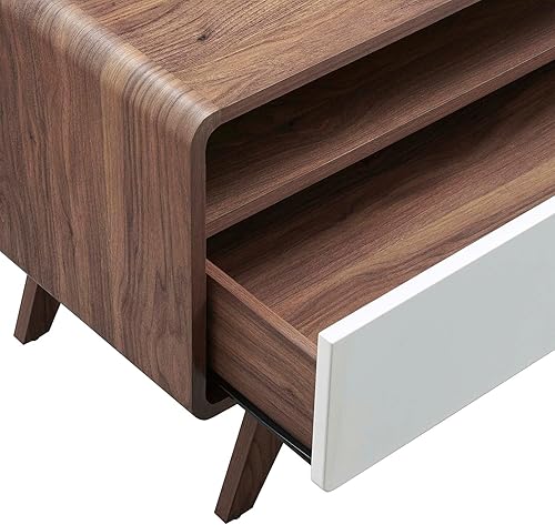 Miniatura 3 de Modway Transmit Entertainment-Stands, 60 pulgadas, color blanco nogal