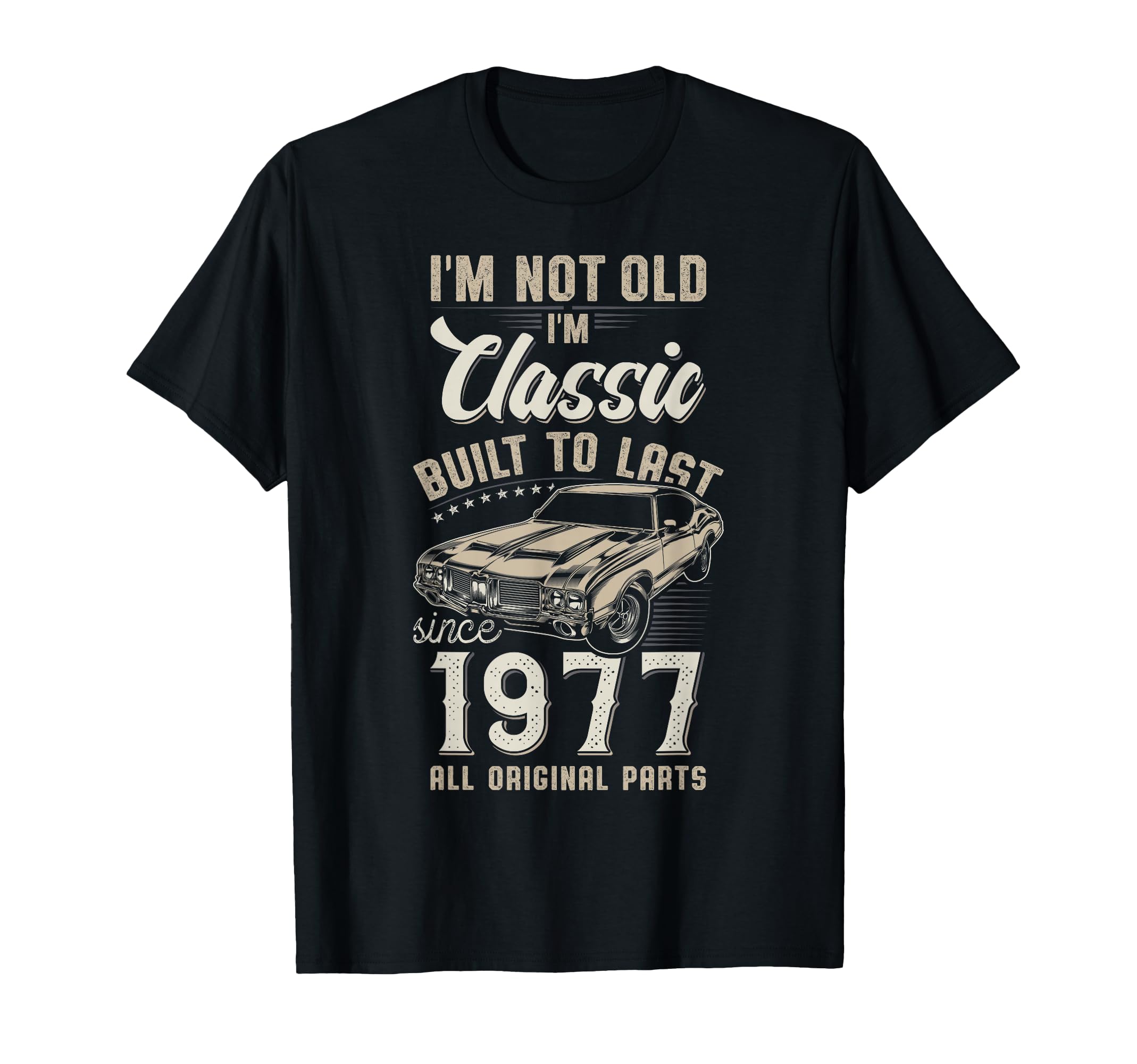 49th Birthday Born in 1977 Classic Car T-Shirt