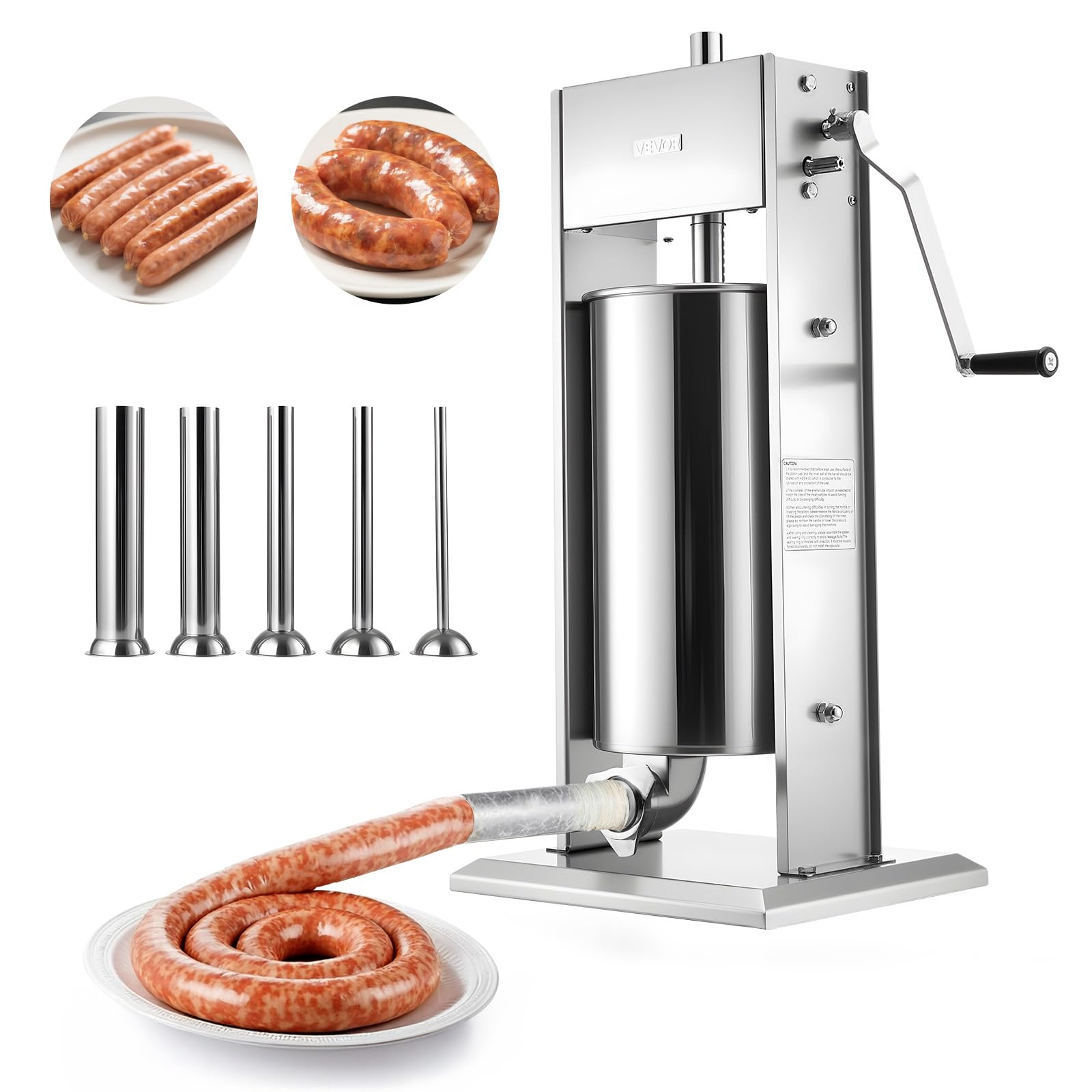 vevor poussoir à saucisses manuel 15 l