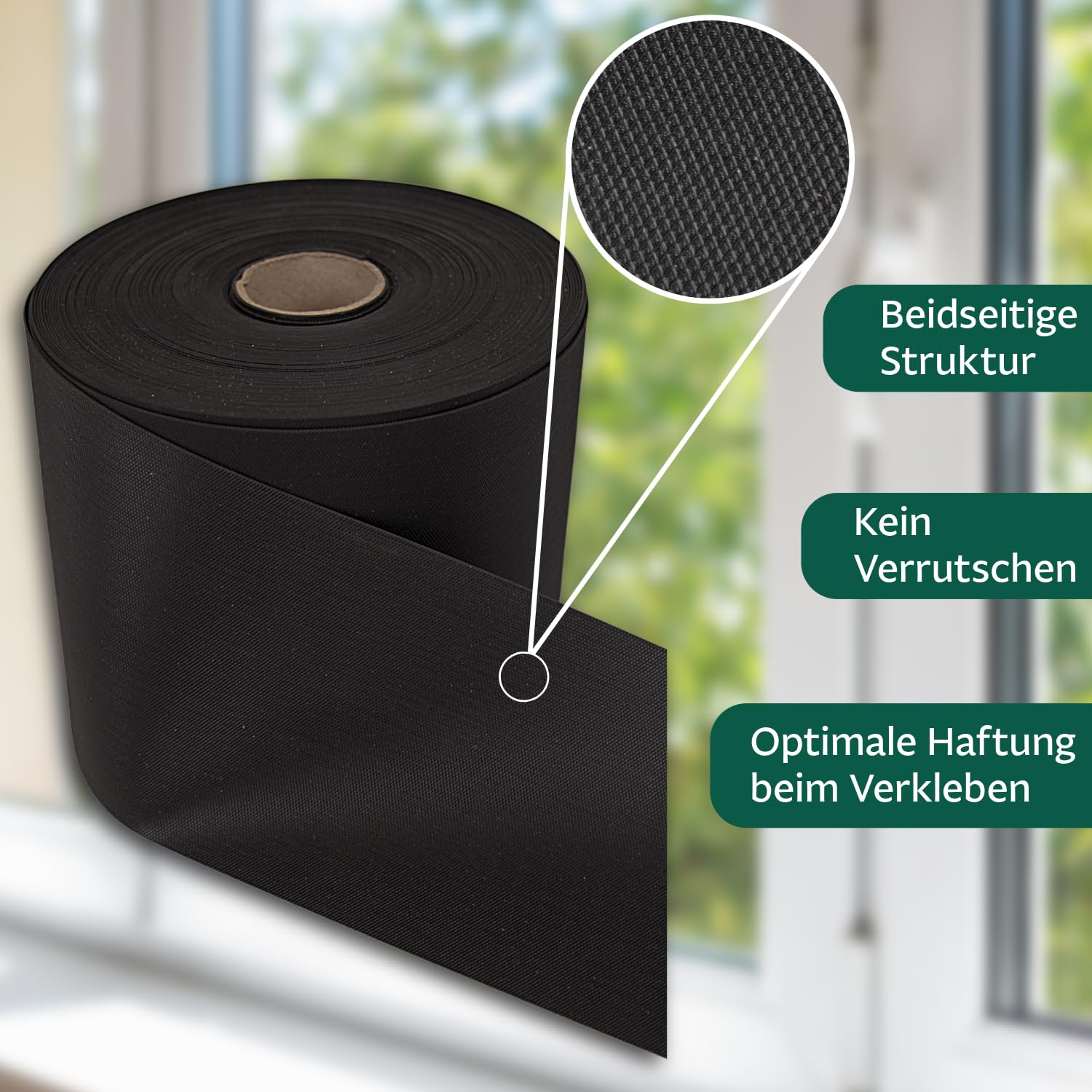 SILISTO EPDM Outside ohne Klebestreifen, 100 mm x 25 m Dichtband – Abdichtungsband für äußere Abdichtung – Folie aus Butyl-Kautschuk zum Abdichten von Tür-, Fenster-, und Fassadenanschlüssen