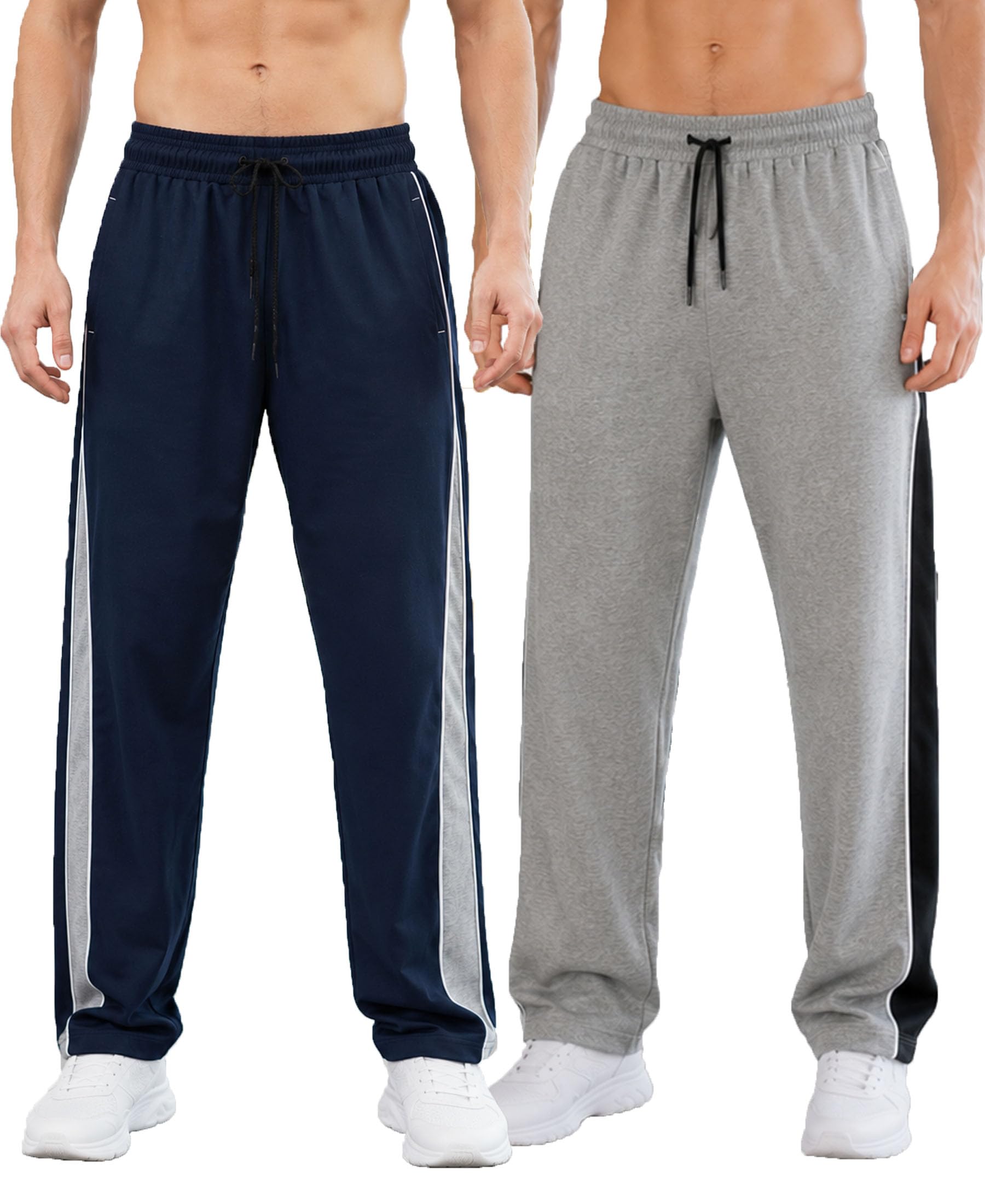 T T Men Premium Cotton Cut & Sew Track Pant |Straight Fit| Side Zipper Pocket|Ideal for Gym, Running, Lounge & Casual Wear Pack of 2-picture-12