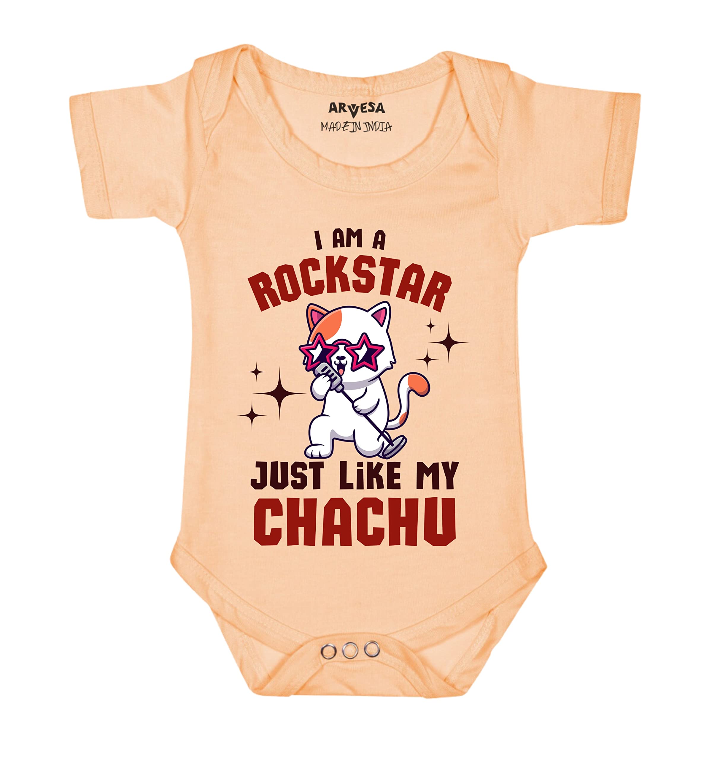 ARVESASpecial Occasion Theme Unisex Baby White Romper Onesie Half Sleeve Envelope