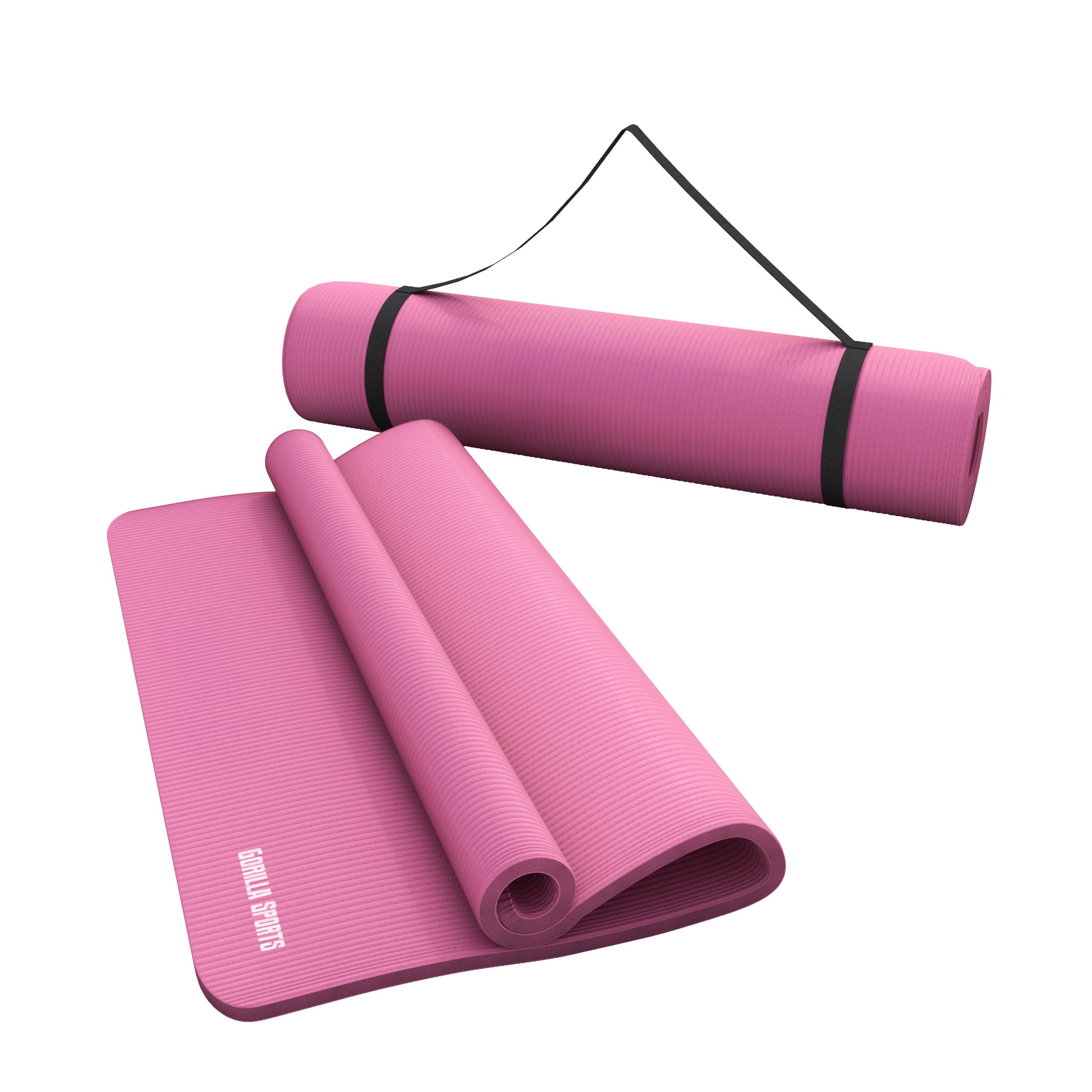 GORILLA SPORTS® Yogamatte 190 x 60/100 x 1,5 cm mit Tragegurt, rutschfest