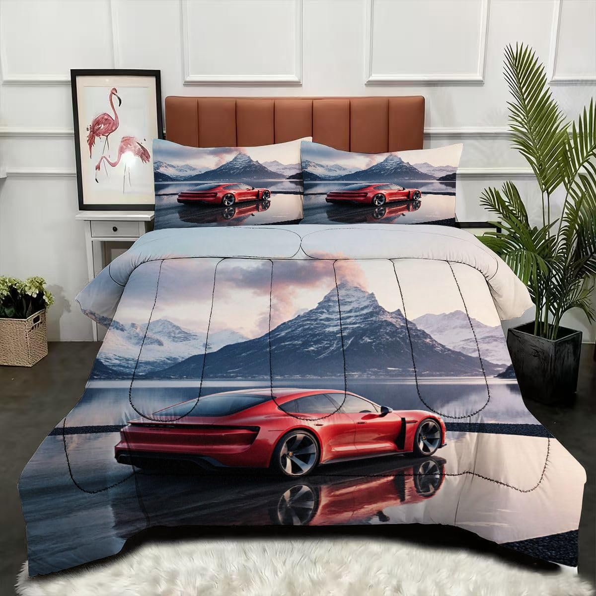 Couette 240 x 260 cm motif voiture de sport pour relooker une chambre d'ado ou d'adulte
