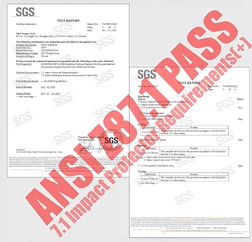Miniatura 2 de HTS HUNTERSKY ANSI Z87.1 Gafas de seguridad antivaho envolventes transparentes, gafas de laboratorio para pickleball y química con resistencia a