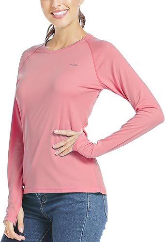 Miniatura 2 de Willit Camiseta de manga larga con protección solar UPF 50+ para mujer, camiseta de protección solar SPF UV, camiseta de protección contra