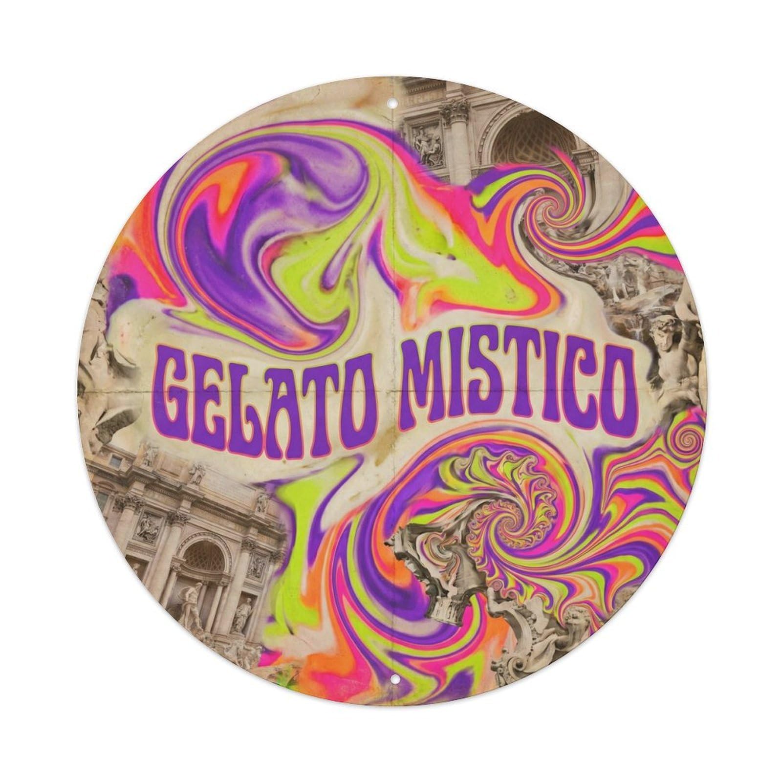 Gelato Food Culture Vintage Psychedelic Sweet Shop Metal Tin Sign