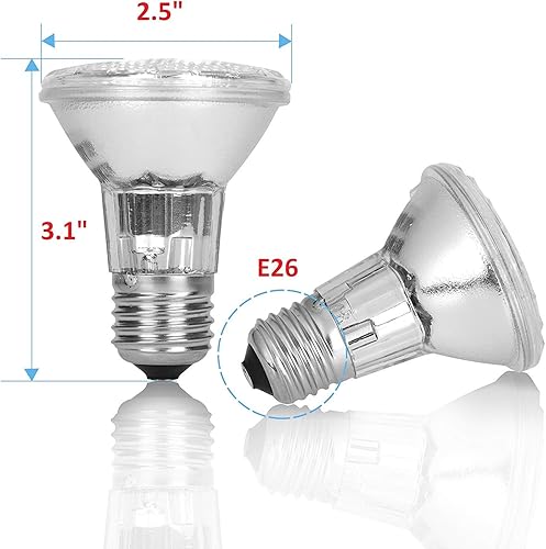 Miniatura 4 de Par 20 Paquete de 15 bombillas halógenas FL25 50PAR20/FL de 40 vatios bombilla halógena I no luz azul dañina I 120 V iluminación campana horno PAR20