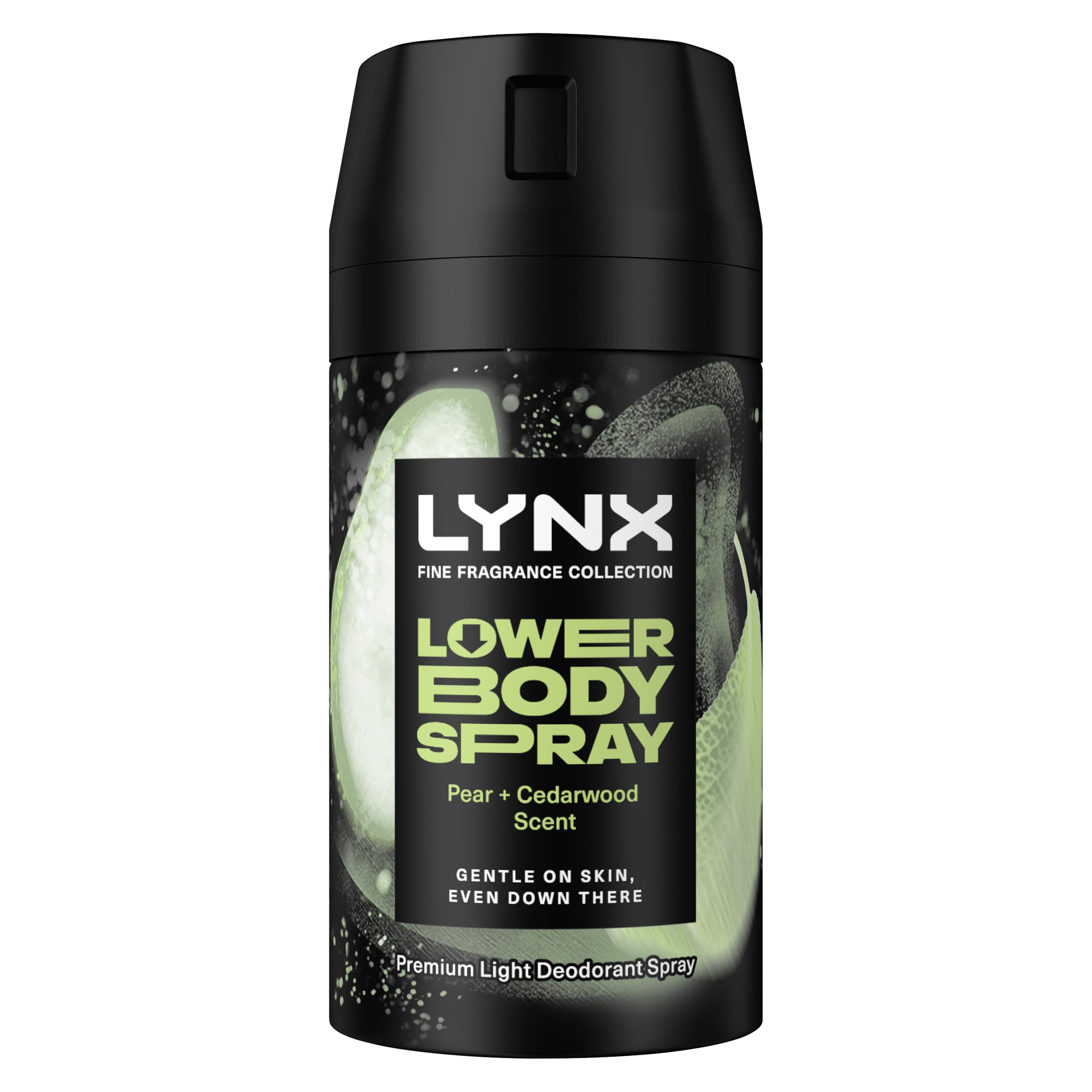 Lynx Fine Fragrance Collection Pear + Cedarwood Lower Body Spray premium light deodorant spray for 72 hours of freshness 100 ml